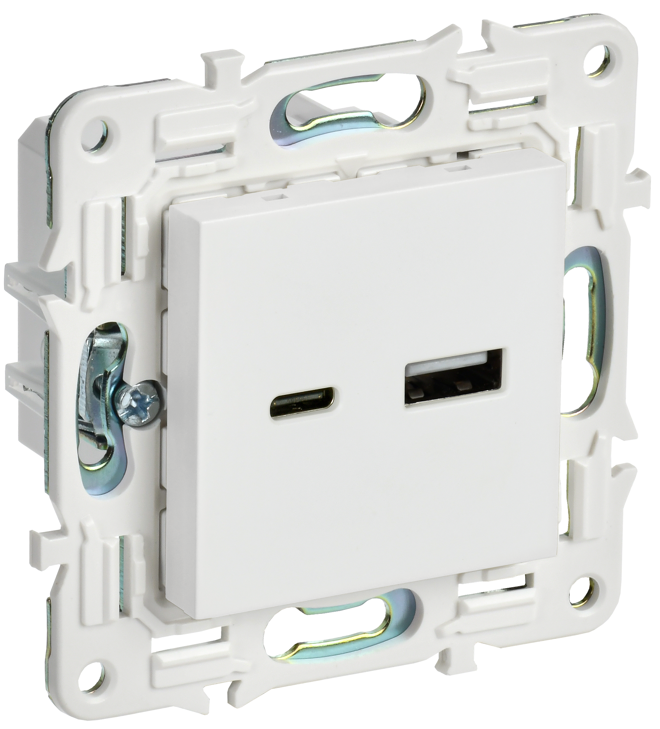 SKANDY Розетка USB A+C 18Вт SK-R13W арктический белый IEK