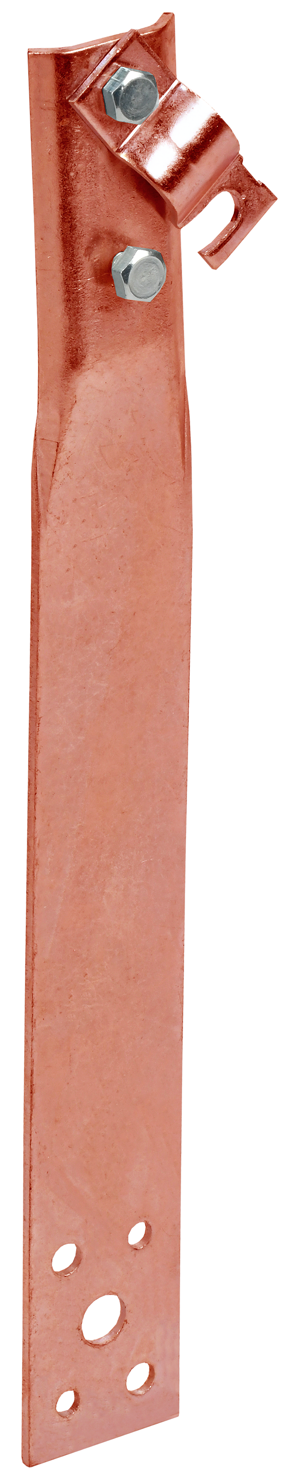 Держатель проводника круглого 6-10 мм винтовой прямой h 60 мм медь