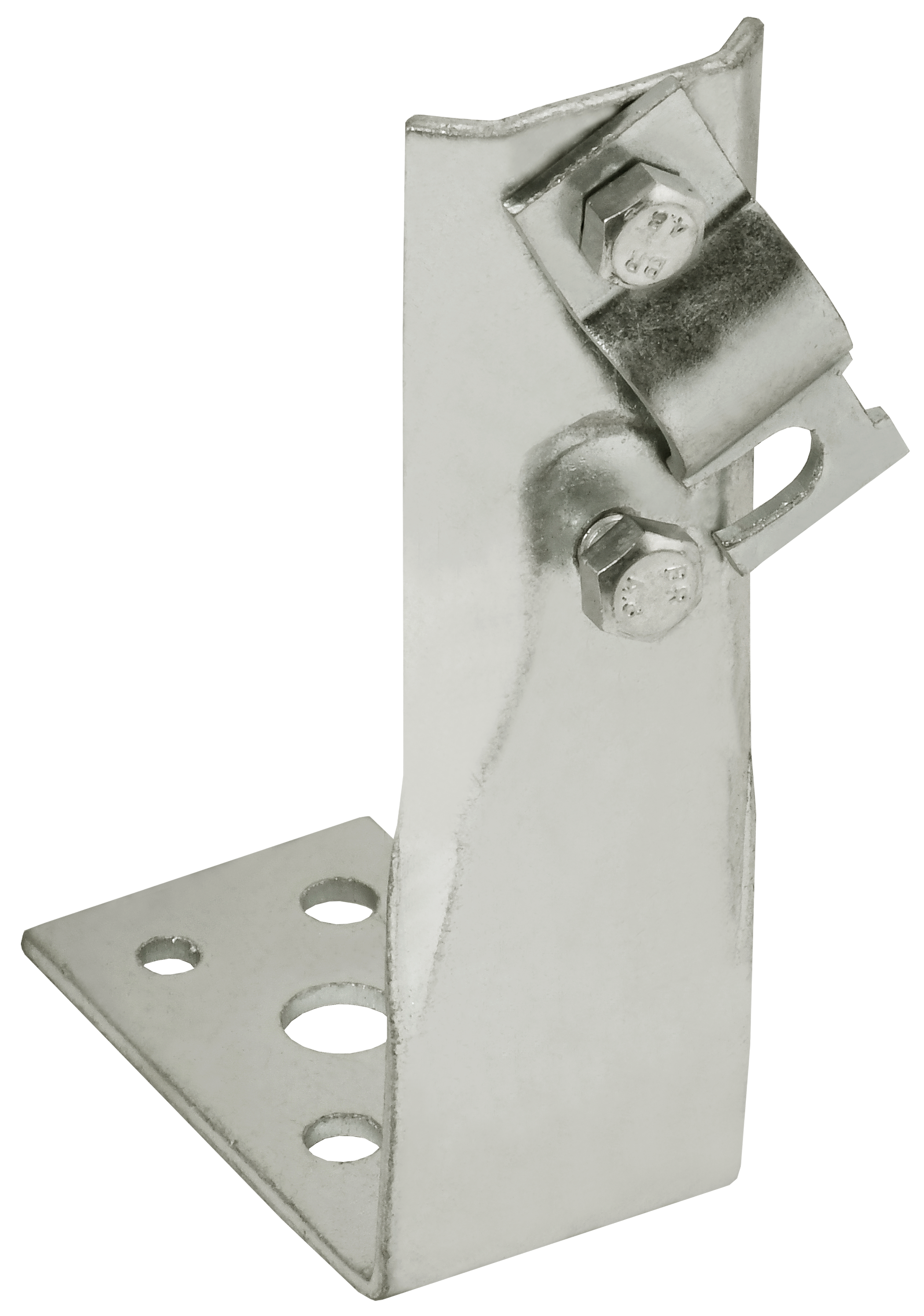 Держатель проводника круглого 6-10 мм винтовой угловой h 80 мм нержавеющая сталь