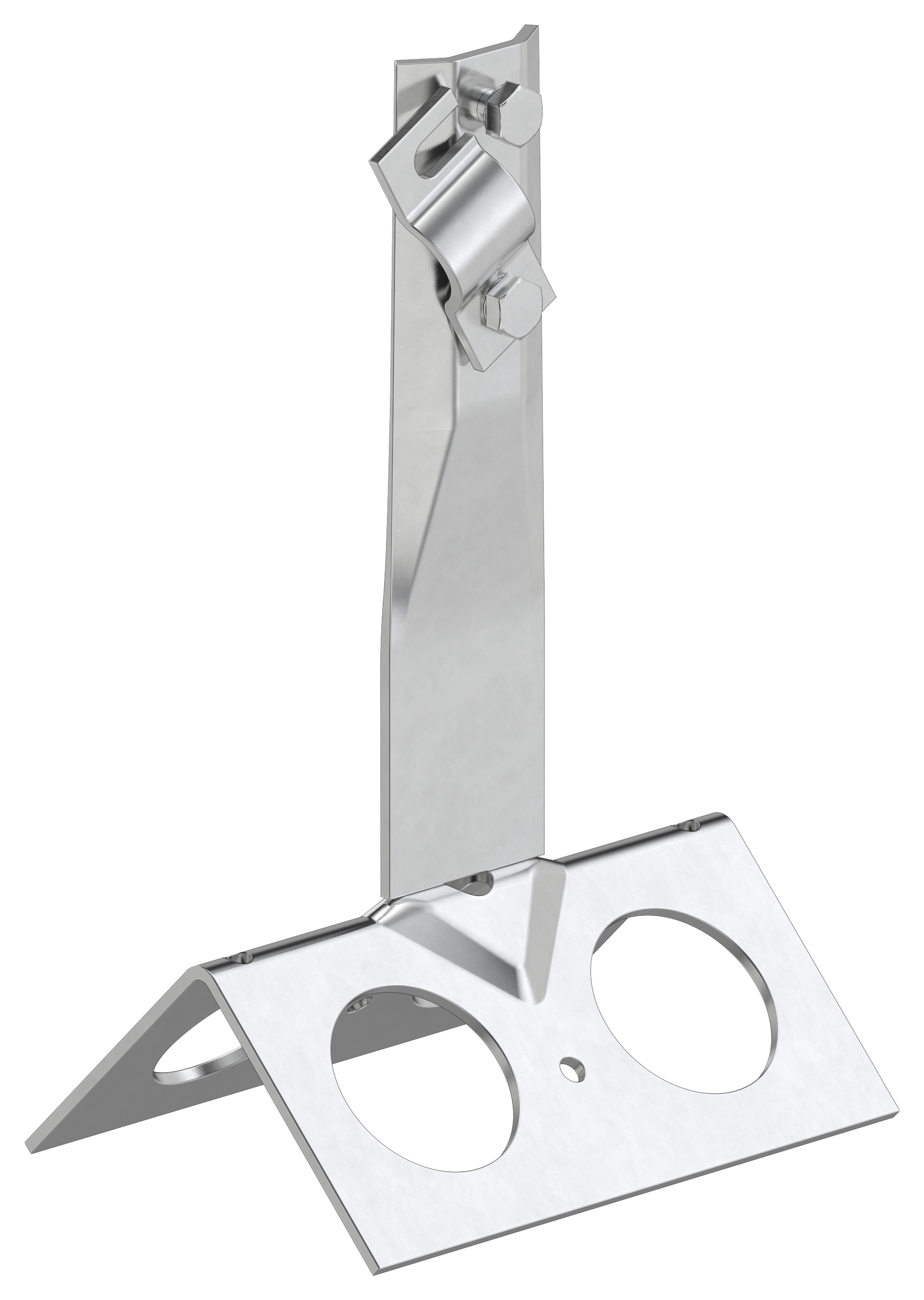 Держатель проводника круглого 6-10 мм винтовой для конька широкого h 100 мм нержавеющая сталь