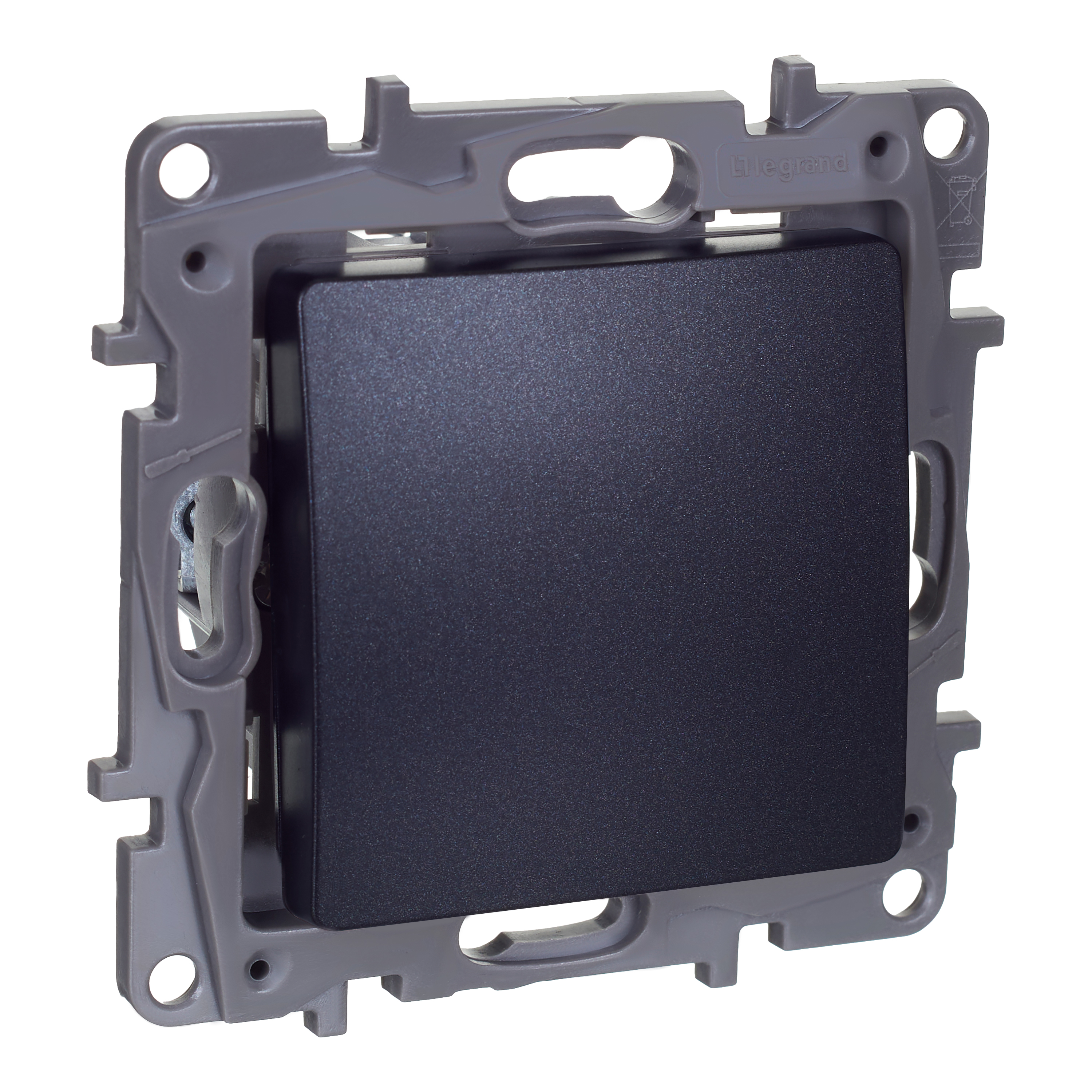 Выключатель 1-клавишный 10АХ перекрестный антрацит ETIKA