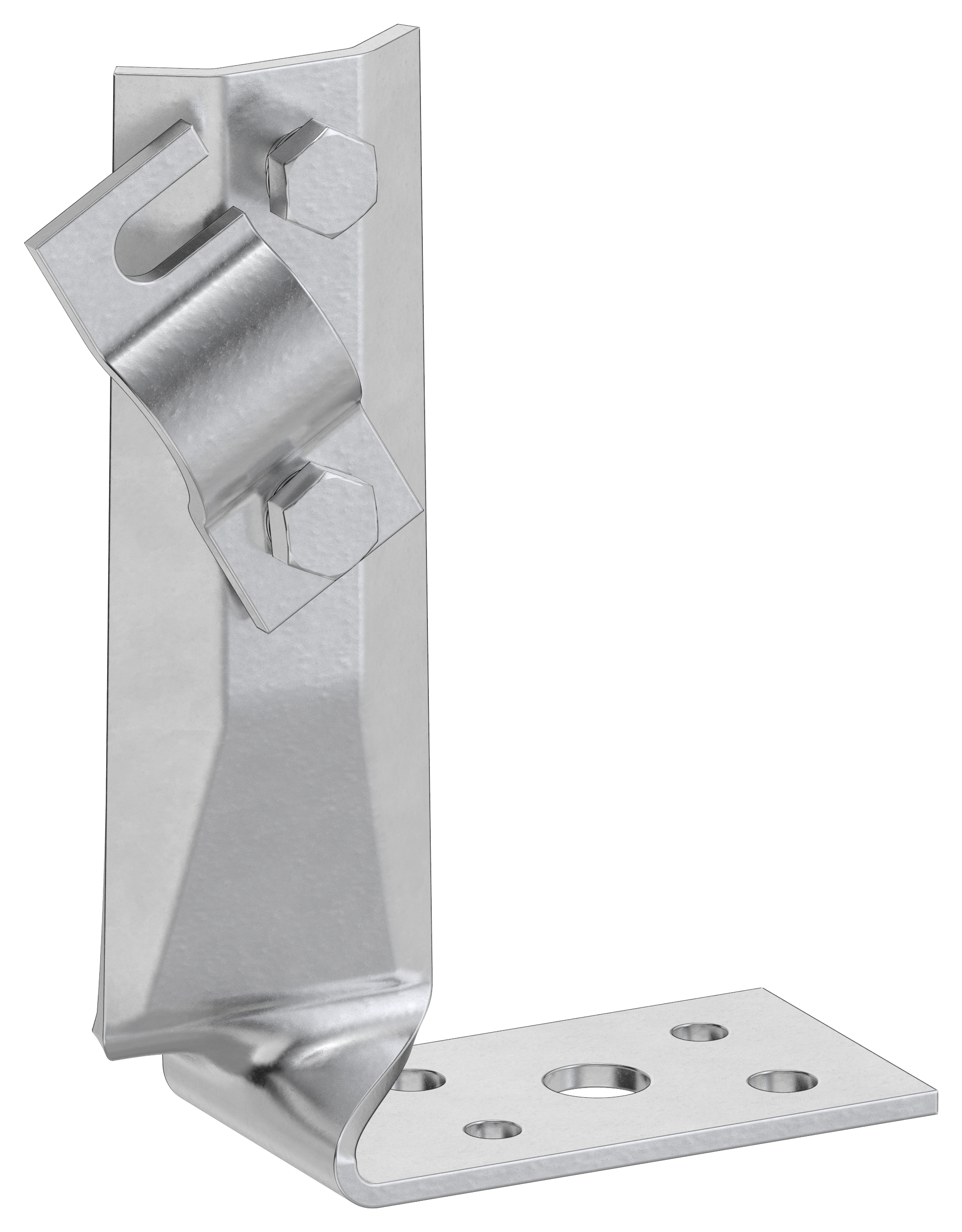 Держатель проводника круглого 6-10 мм винтовой угловой скрытый h 70 мм оцинкованная сталь