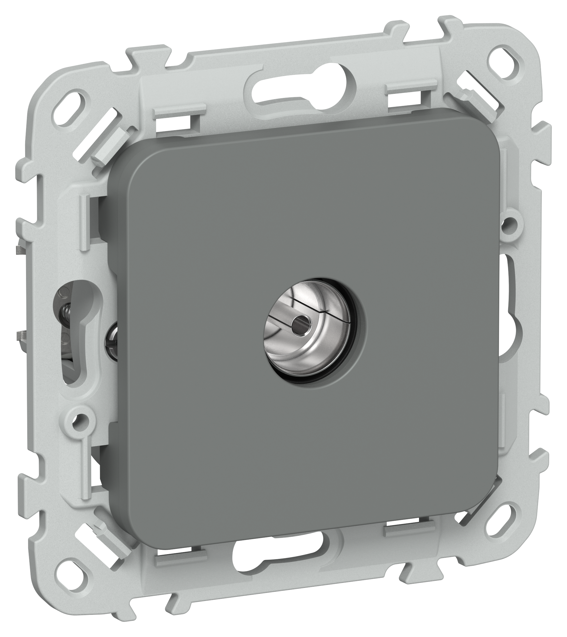 FLITE Розетка TV экранированная оконечная тип M РТВм-1-1-1-ФлМА мокрый асфальт IEK