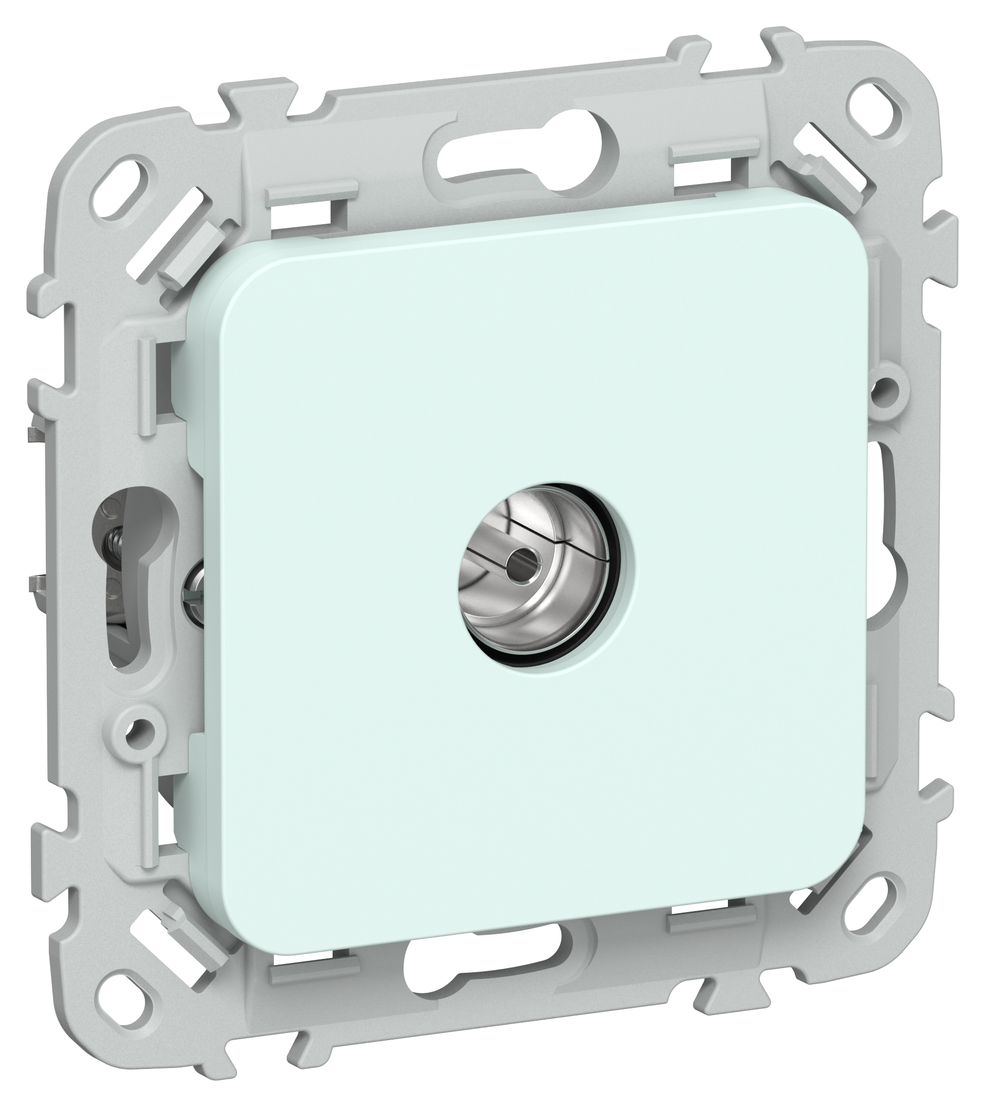 FLITE Розетка TV экранированная проходная тип M РТВм-1-1-2-ФлХЛ холодный лед IEK