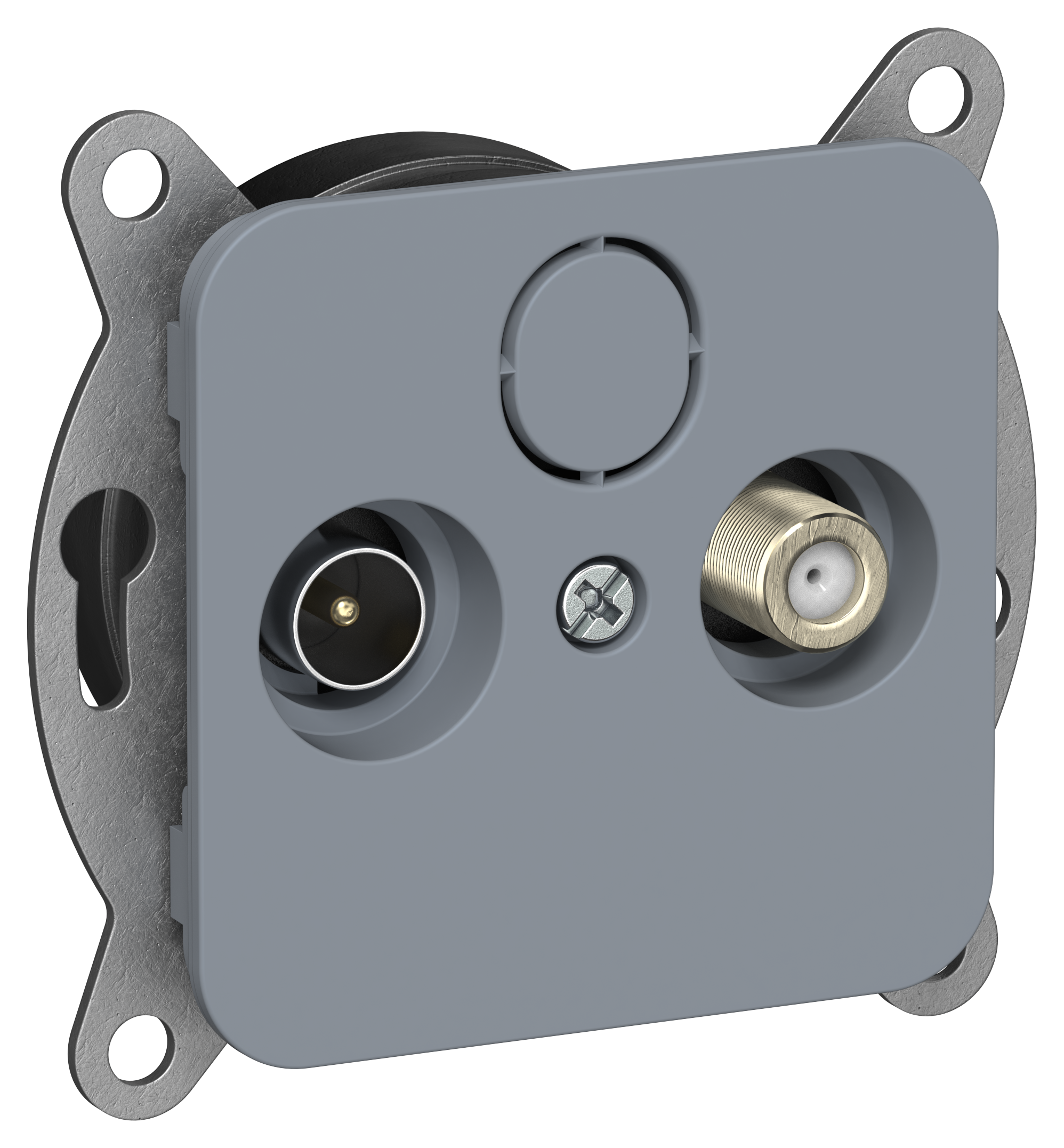 FLITE Розетка 2-местная TV+SAT экранированная оконечная РТВс-2-1-1-ФлМ маренго IEK