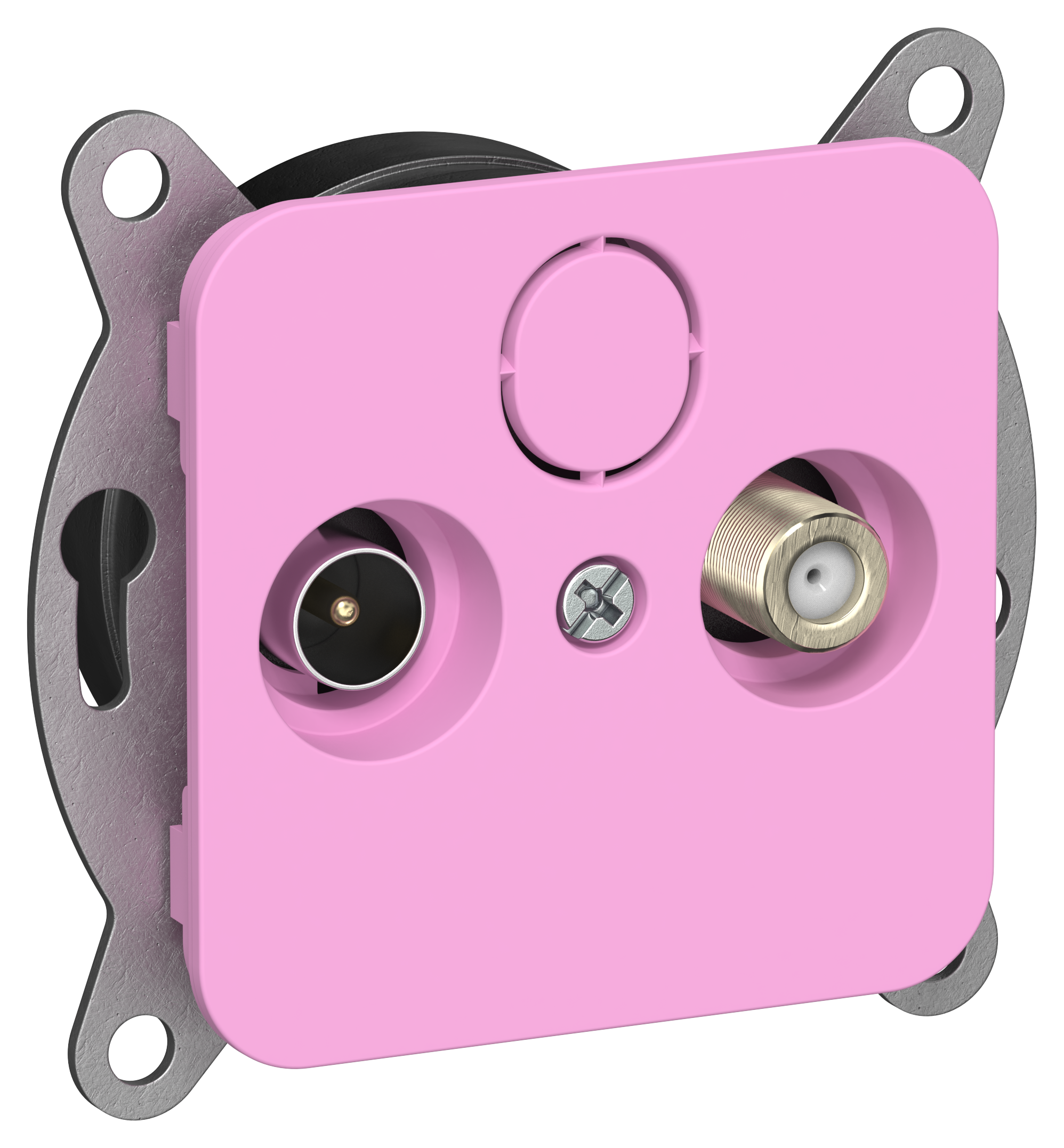 FLITE Розетка 2-местная TV+SAT экранированная оконечная РТВс-2-1-1-ФлПр пурпурный IEK