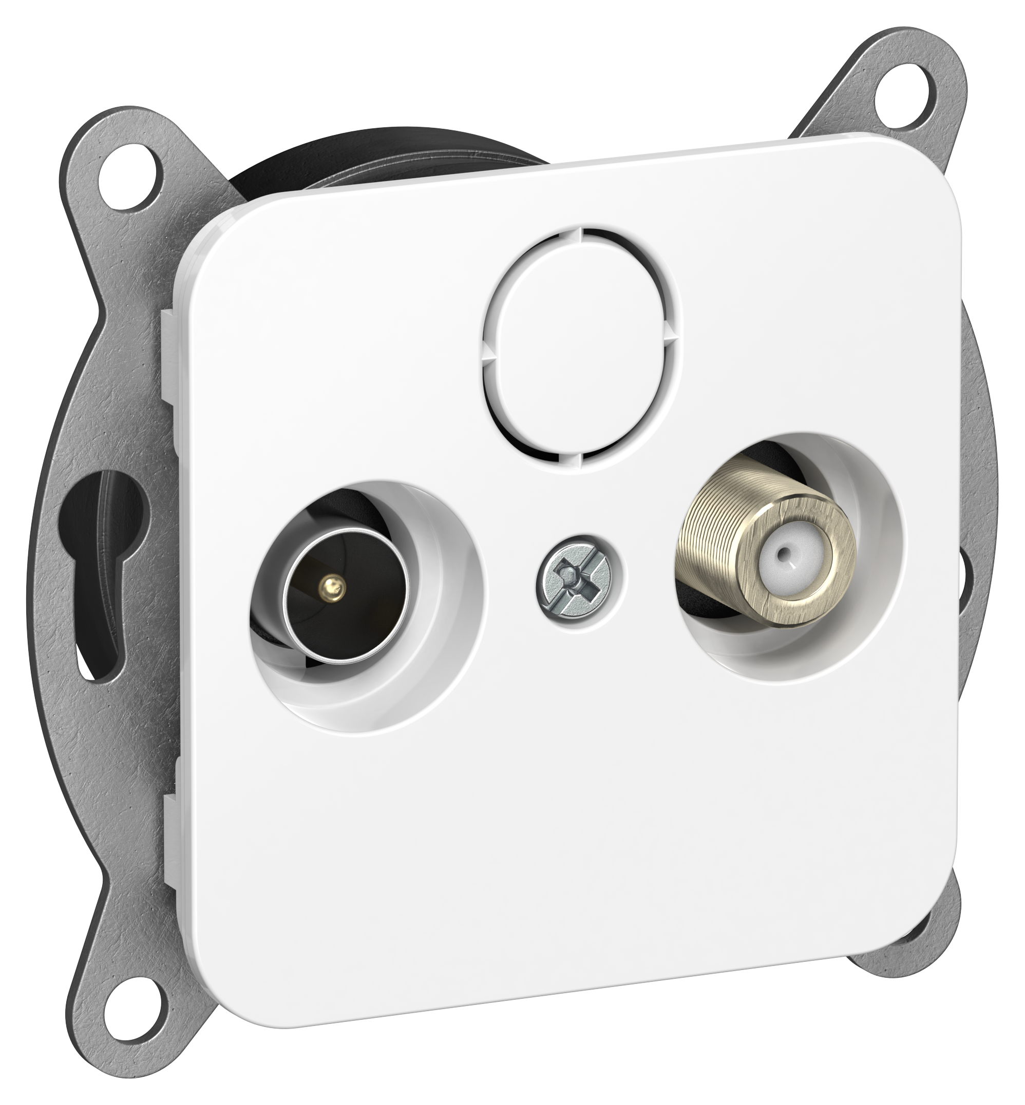 FLITE Розетка 2-местная TV+SAT экранированная проходная РТВс-2-1-2-ФлБ белый IEK