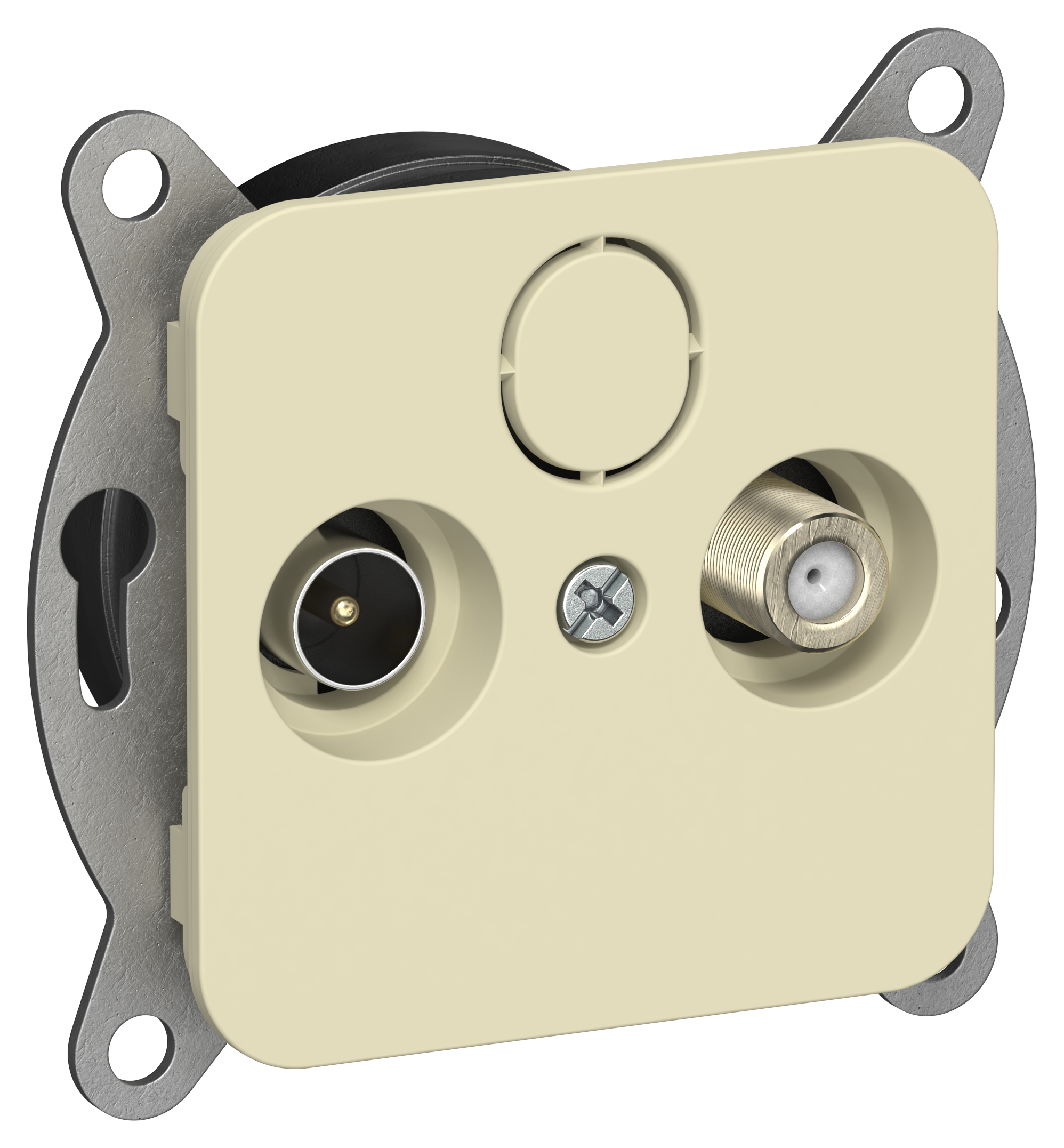 FLITE Розетка 2-местная TV+SAT экранированная проходная РТВс-2-1-2-ФлН навахо IEK