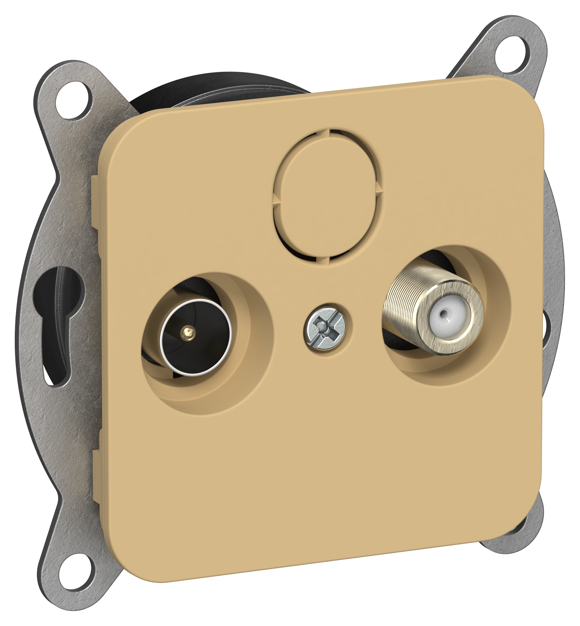 FLITE Розетка 2-местная TV+SAT экранированная проходная РТВс-2-1-2-ФлШм шамуа IEK