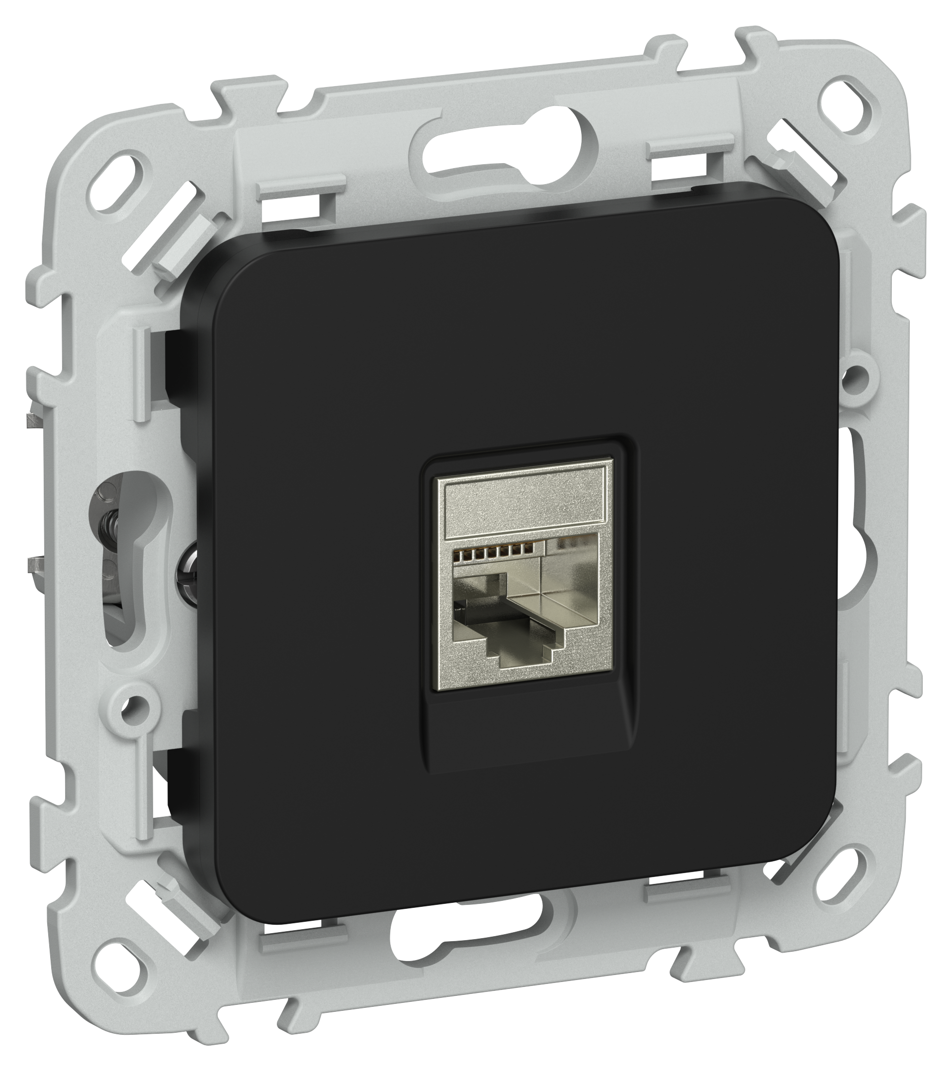 FLITE Розетка компьютерная RJ45 категория 5Е STP РК5е-1-1-ФлЧ черный IEK