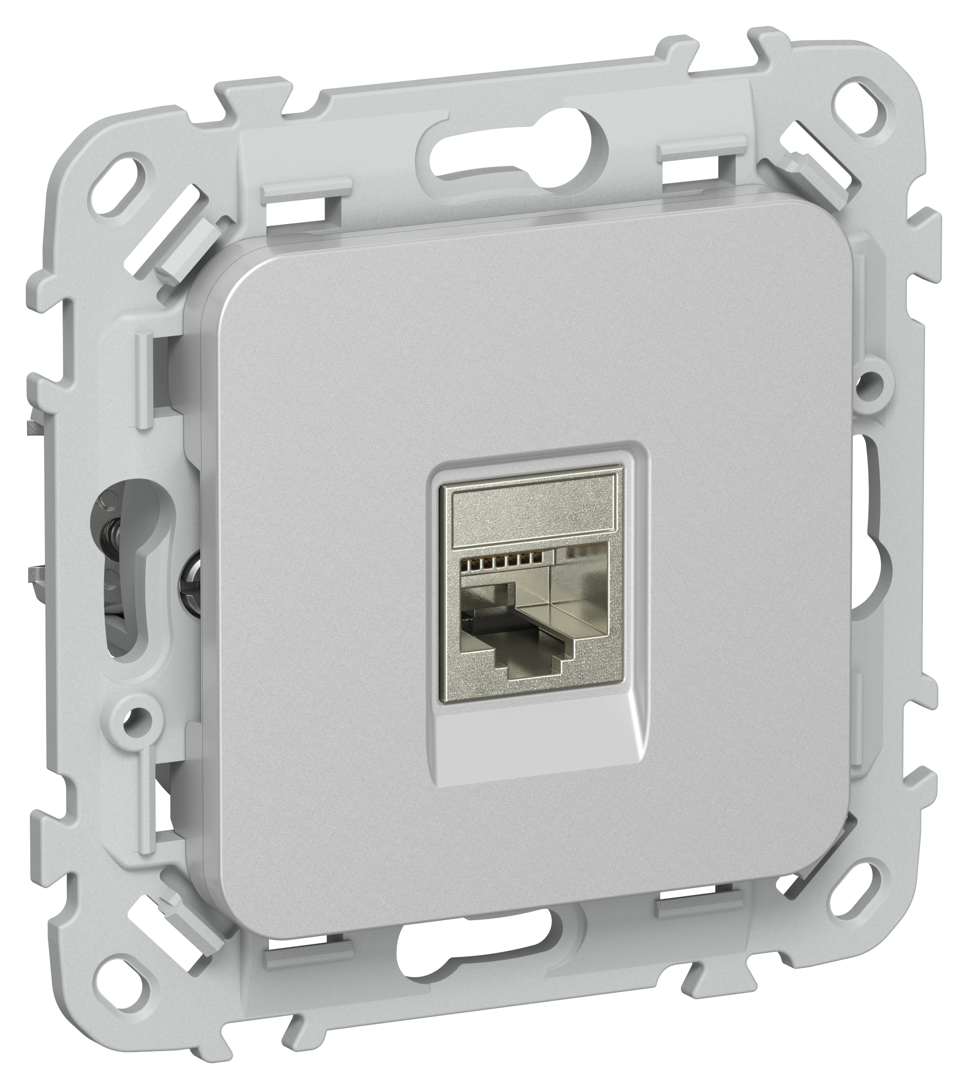 FLITE Розетка компьютерная RJ45 категория 5Е STP РК5е-1-1-ФлА алюминий IEK