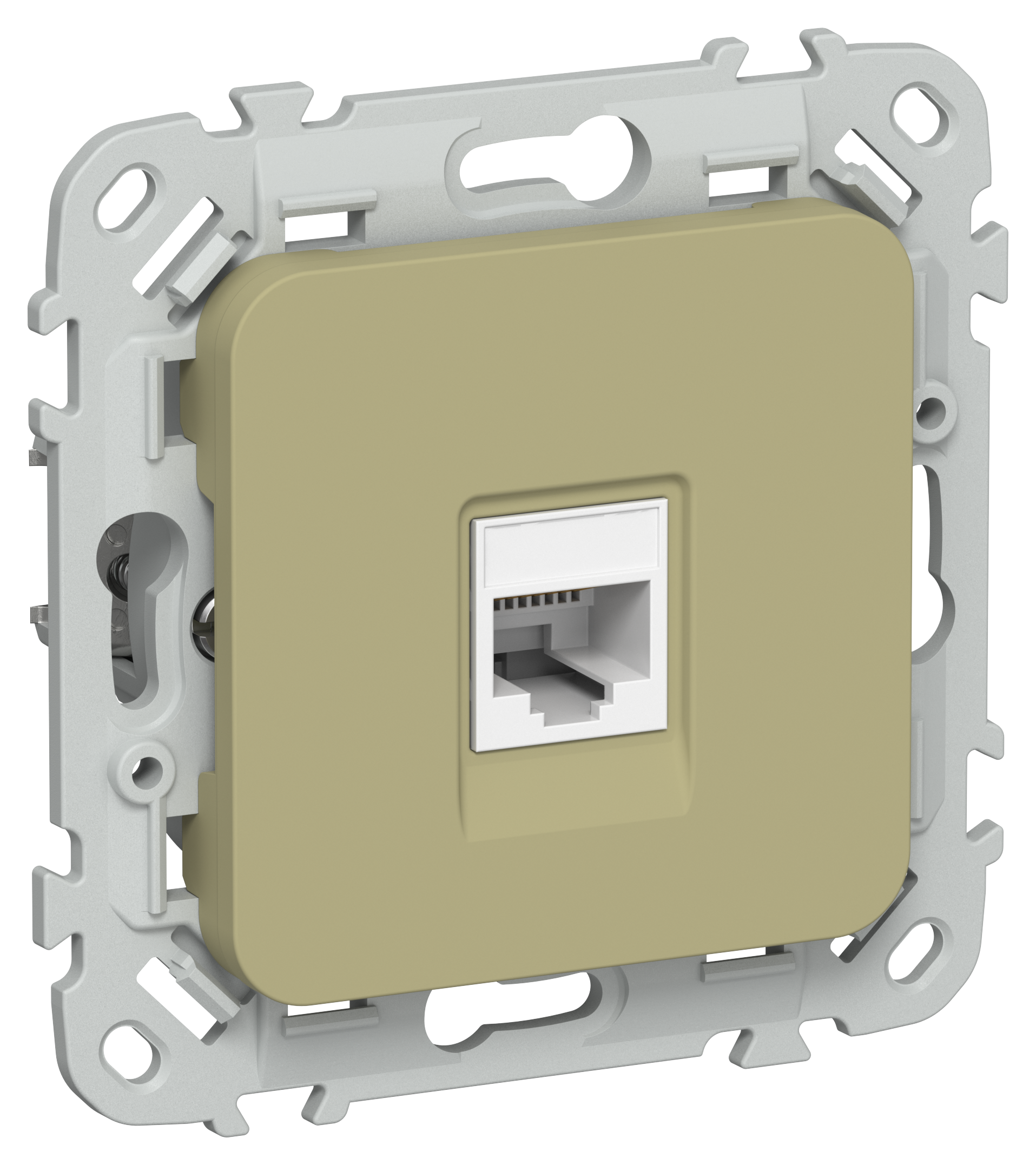 FLITE Розетка компьютерная RJ45 категория 5Е UTP РК5е-1-0-ФлО оливковый IEK