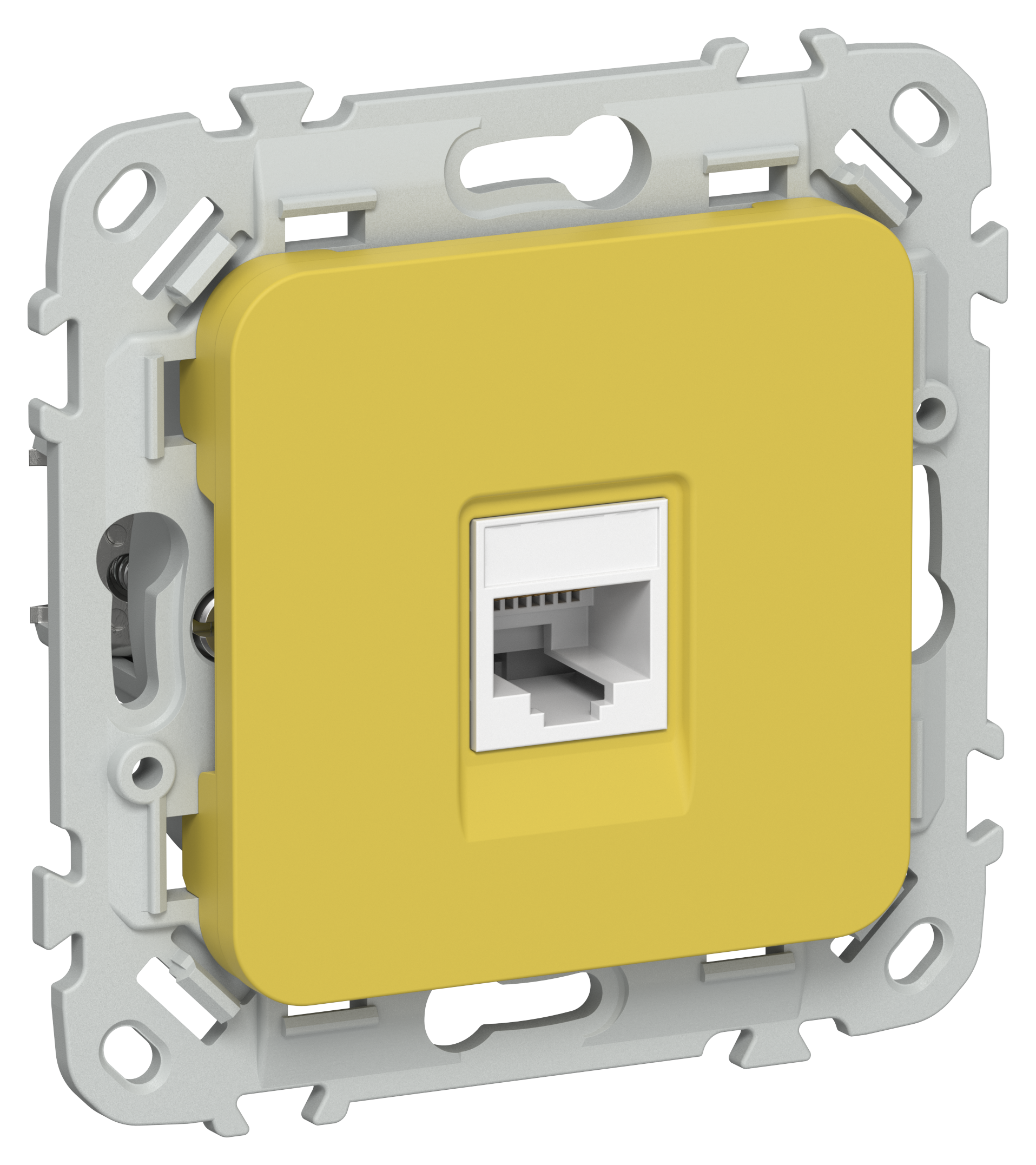 FLITE Розетка компьютерная RJ45 категория 5Е UTP РК5е-1-0-ФлЖК желтый карри IEK