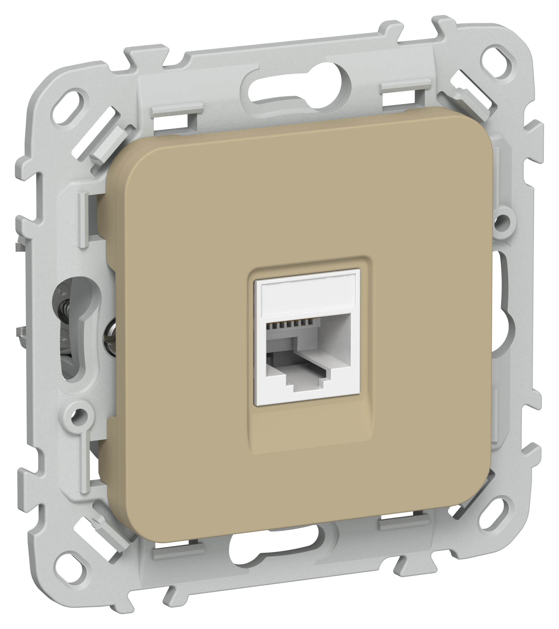 FLITE Розетка компьютерная RJ45 категория 5Е UTP РК5е-1-0-ФлХ хаки IEK