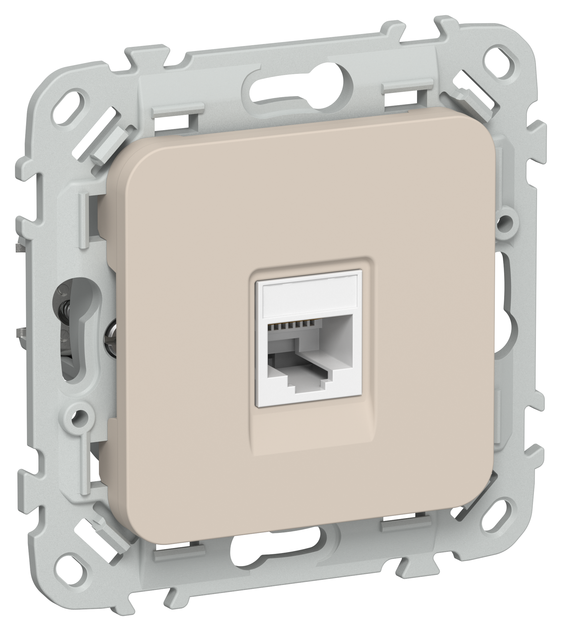 FLITE Розетка компьютерная RJ45 категория 6 UTP РК6-1-0-ФлЛ льняной IEK