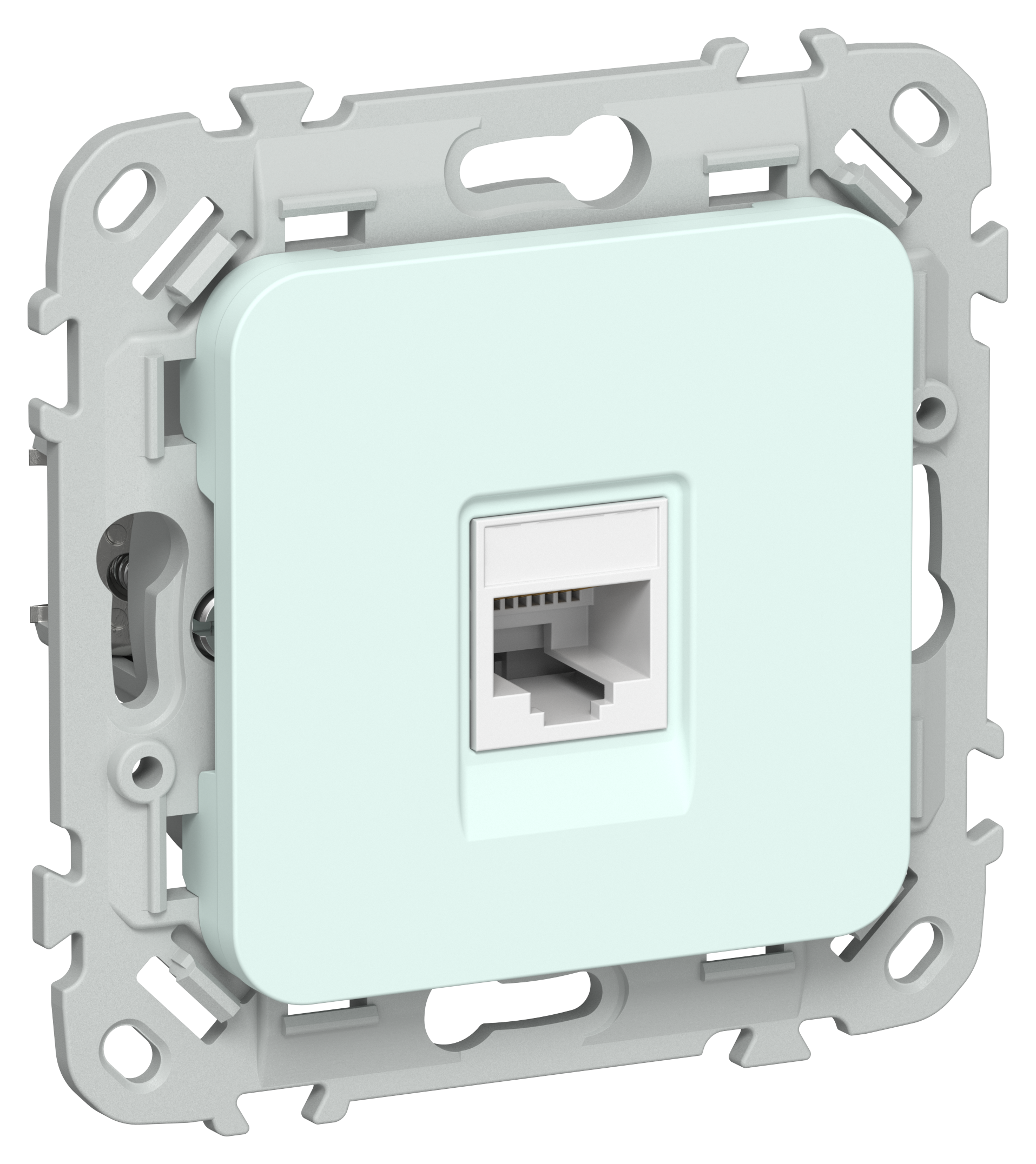 FLITE Розетка компьютерная RJ45 категория 6 UTP РК6-1-0-ФлХЛ холодный лед IEK