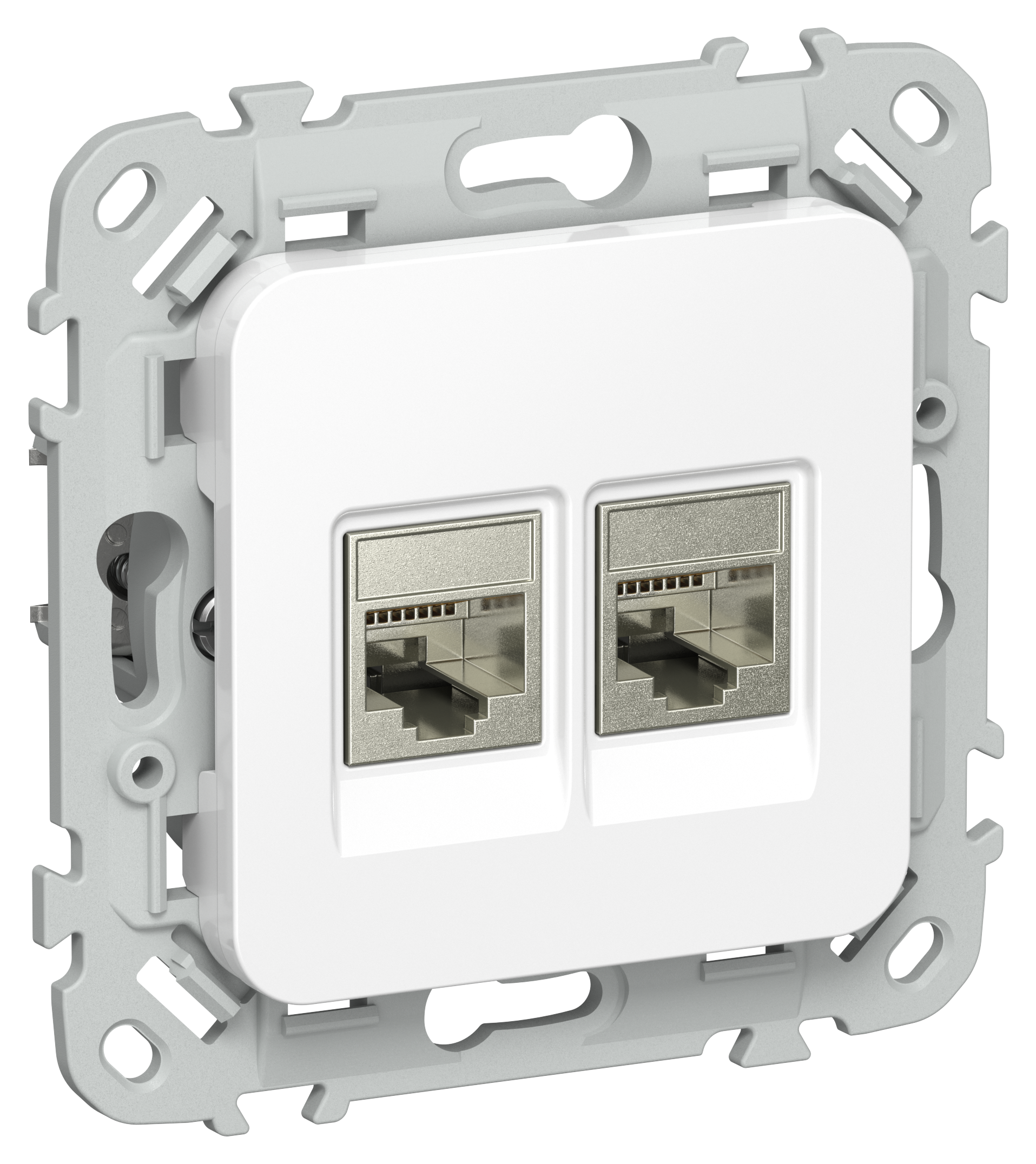 FLITE Розетка 2-местная компьютерная RJ45 категория 6 STP РК6-2-1-ФлБ белый IEK