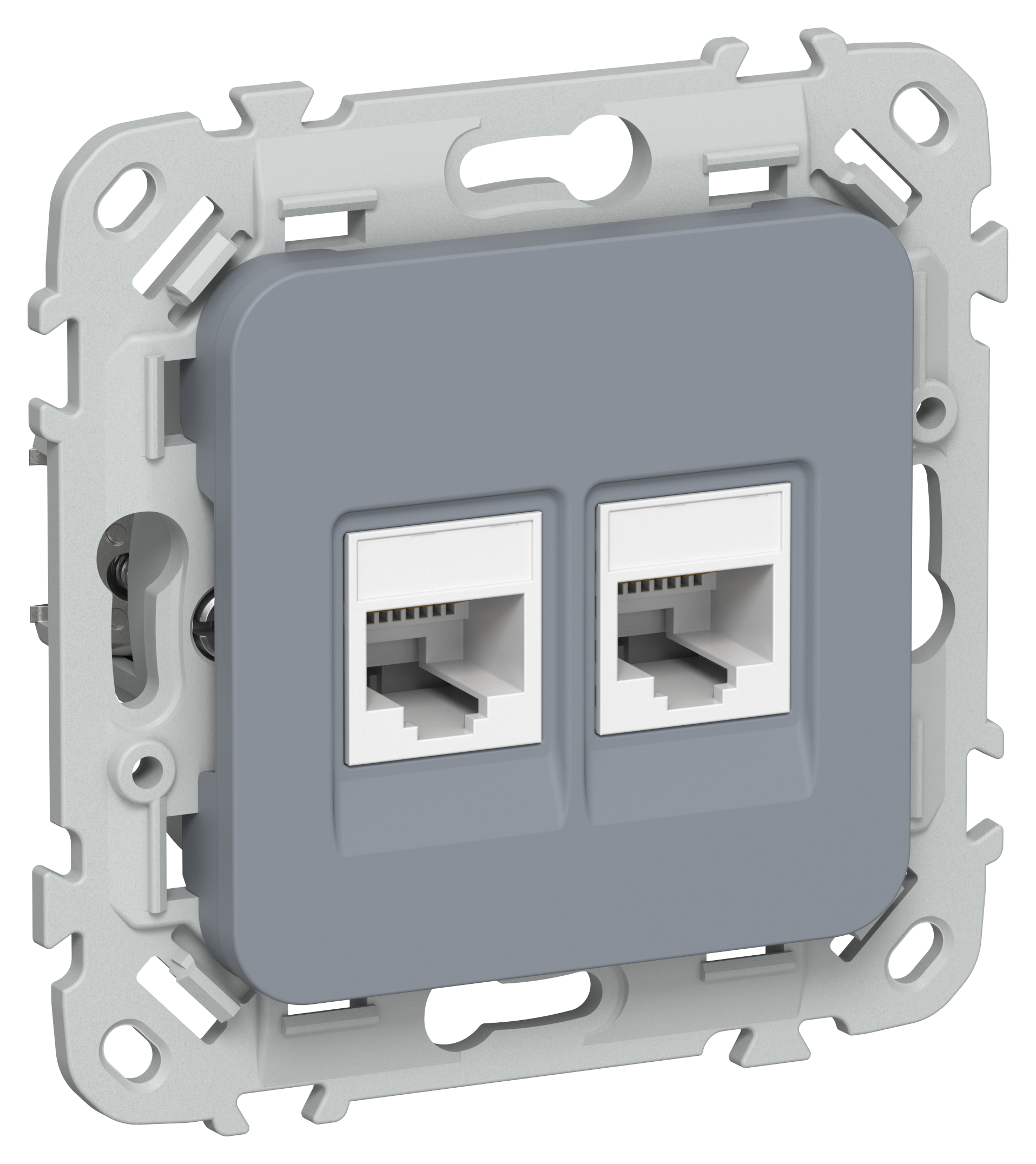 FLITE Розетка 2-местная компьютерная RJ45 категория 5Е UTP РК5е-2-0-ФлМ маренго IEK