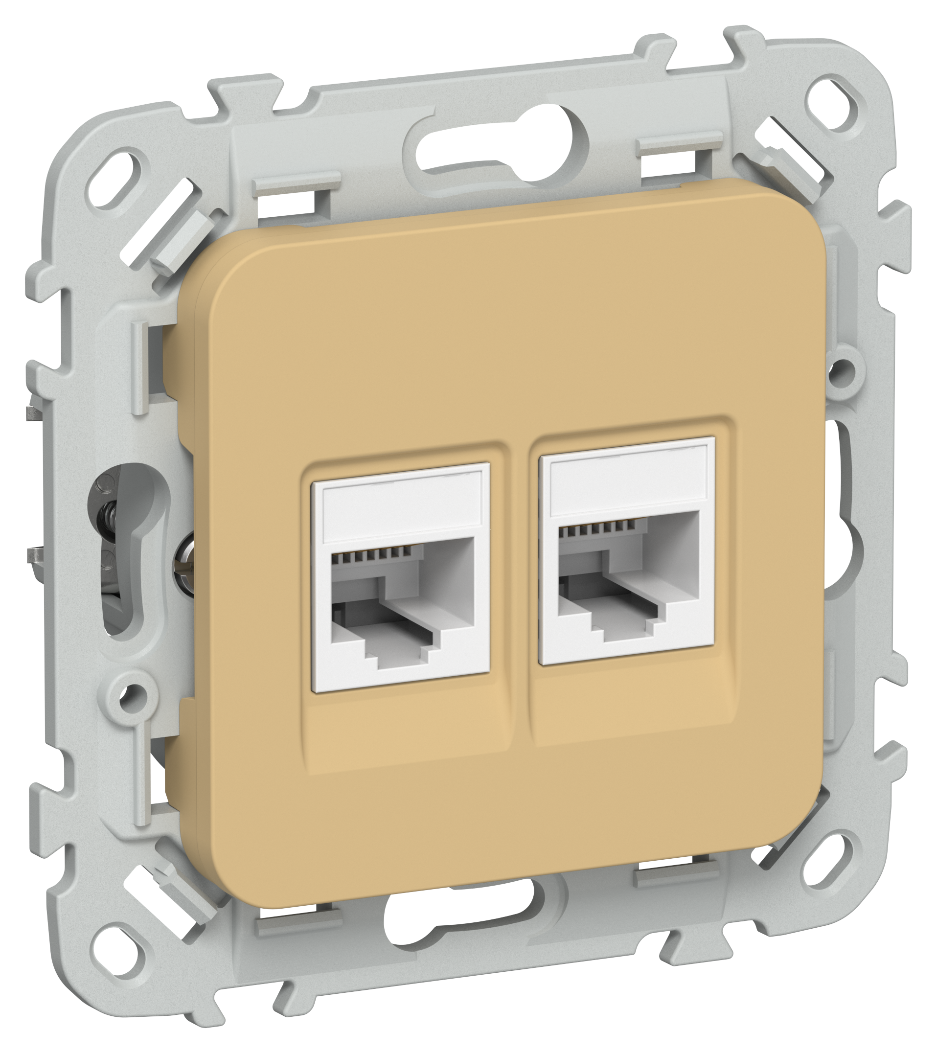 FLITE Розетка 2-местная компьютерная RJ45 категория 6 UTP РК6-2-0-ФлШм шамуа IEK