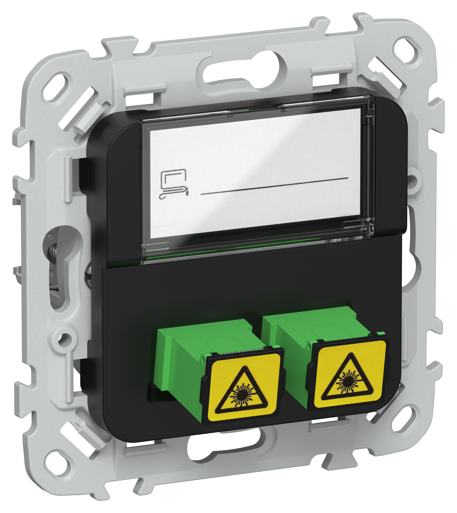 FLITE Розетка 2-местная оптоволоконная РОВ-2-ФлЧ черный IEK