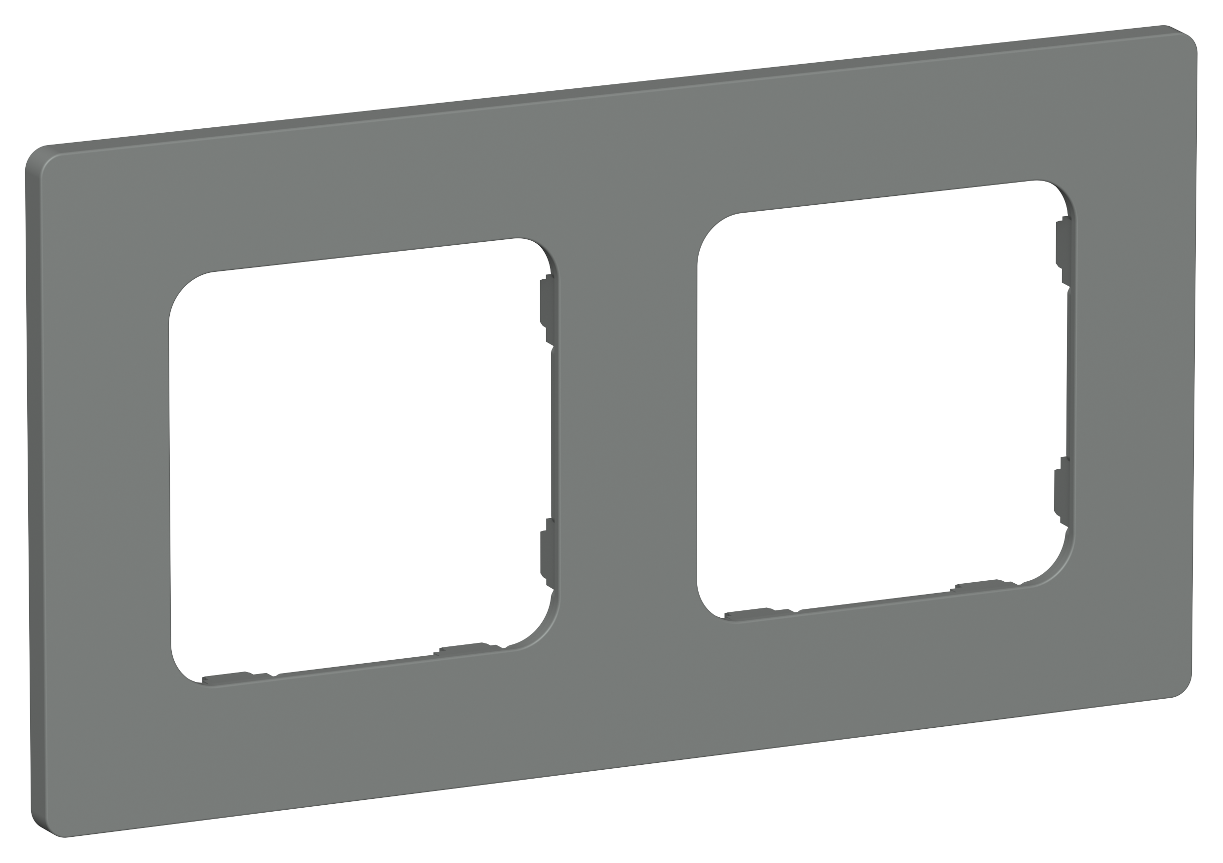 FLITE CLASSIC Рамка 2-местная РУ-2-К-ФлМА мокрый асфальт IEK