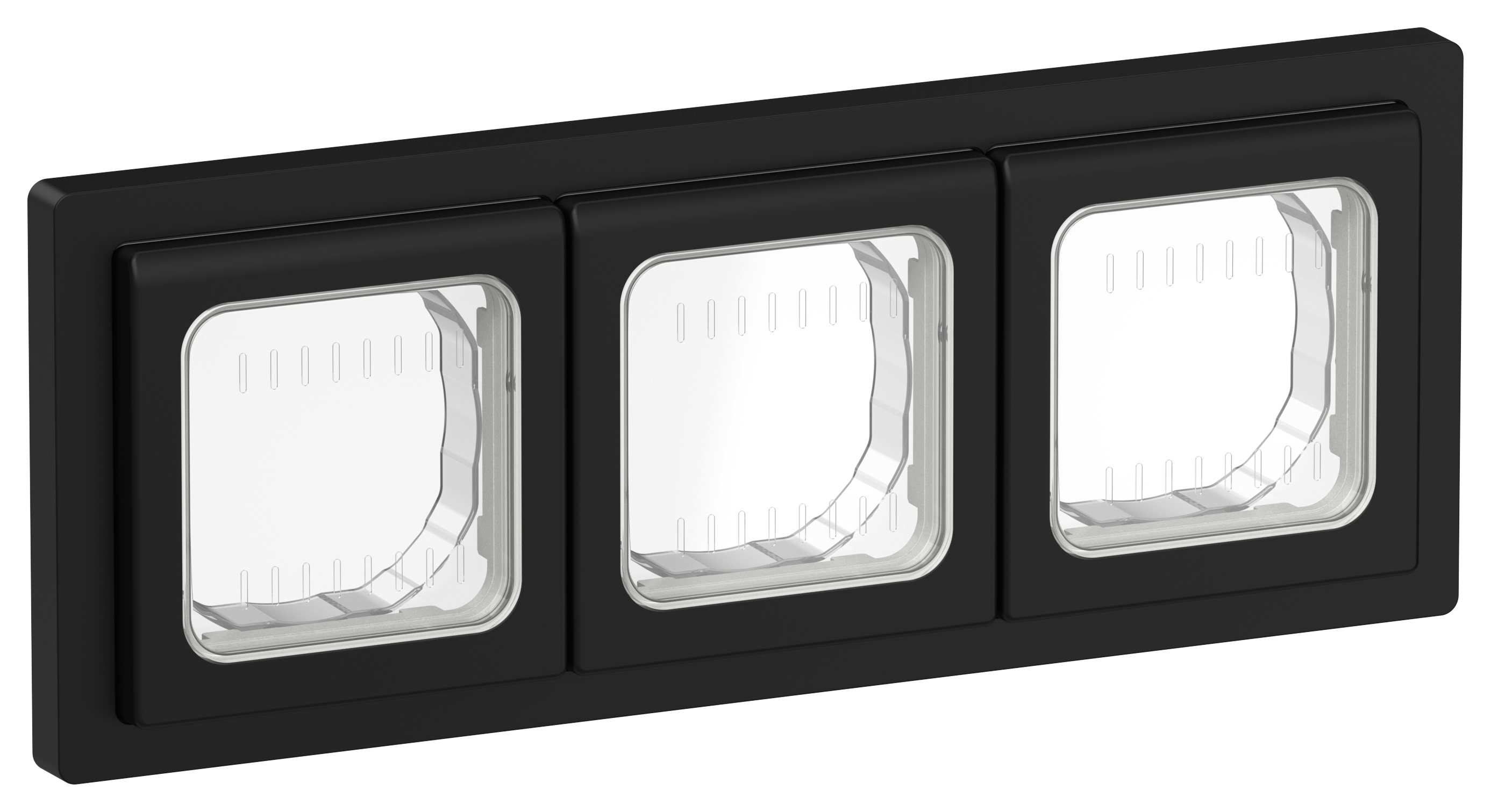FLITE Рамка 3-местная IP55 Рпро-3-55-ФлЧ черный IEK