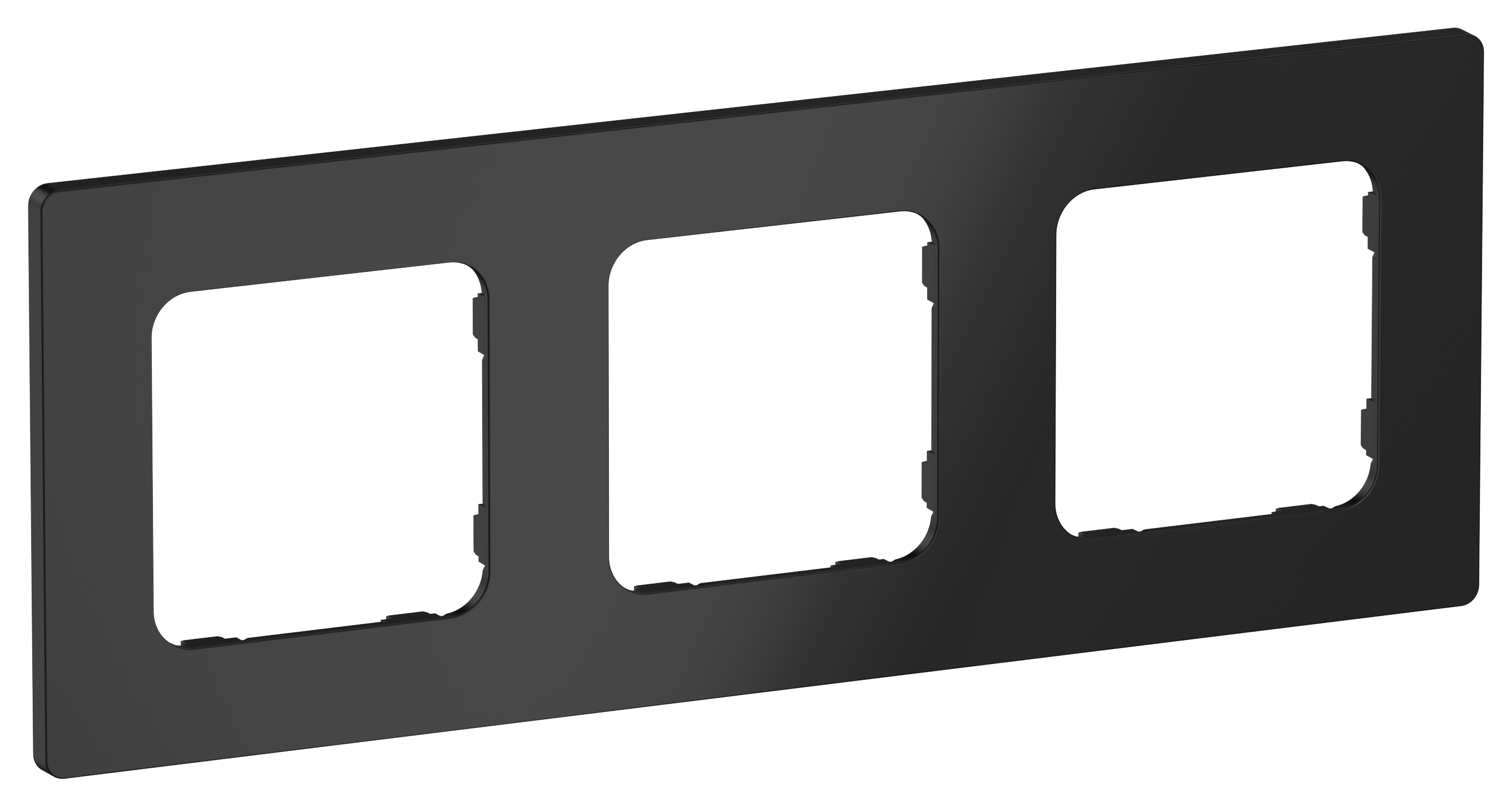 FLITE CLASSIC Рамка 3-местная РУ-3-К-ФлЧ черный IEK