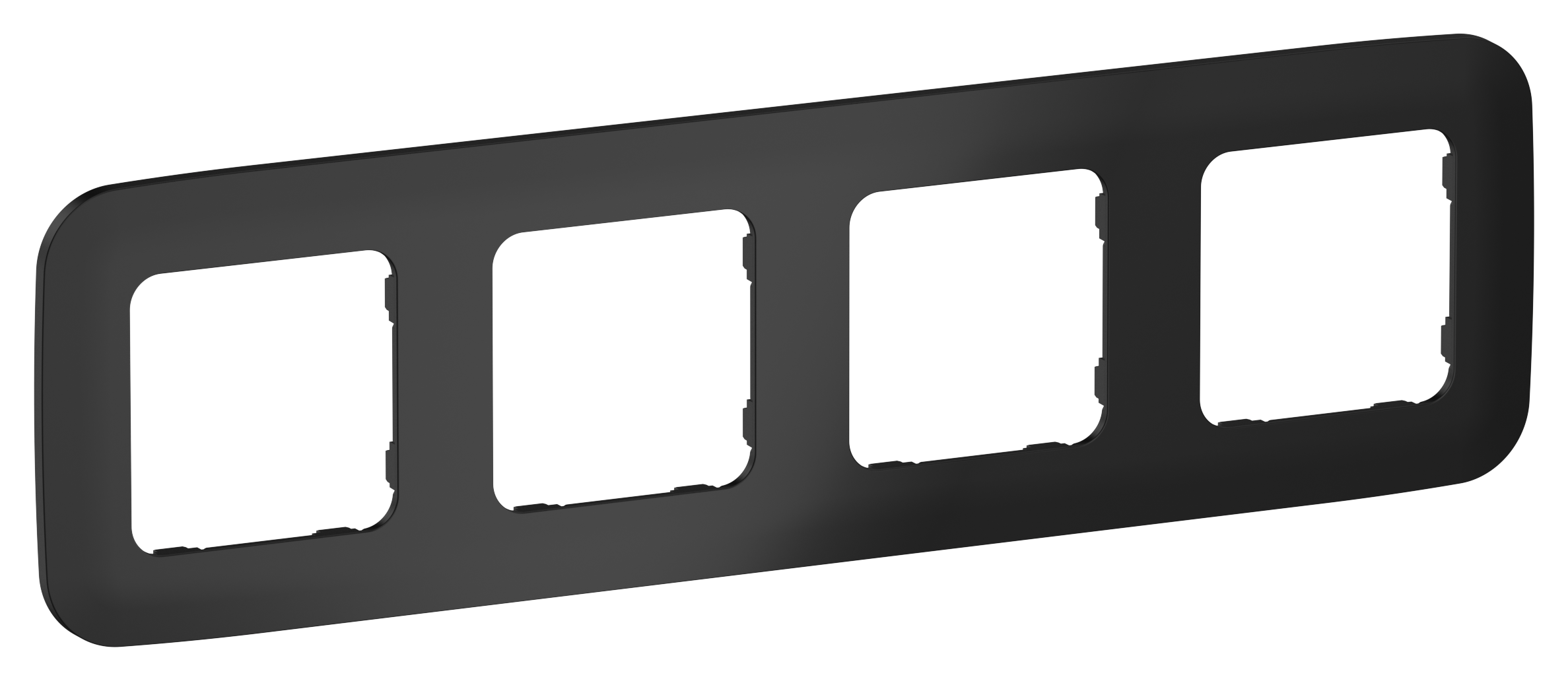 FLITE ARTISTIC Рамка 4-местная РУ-4-А-ФлЧ черный IEK