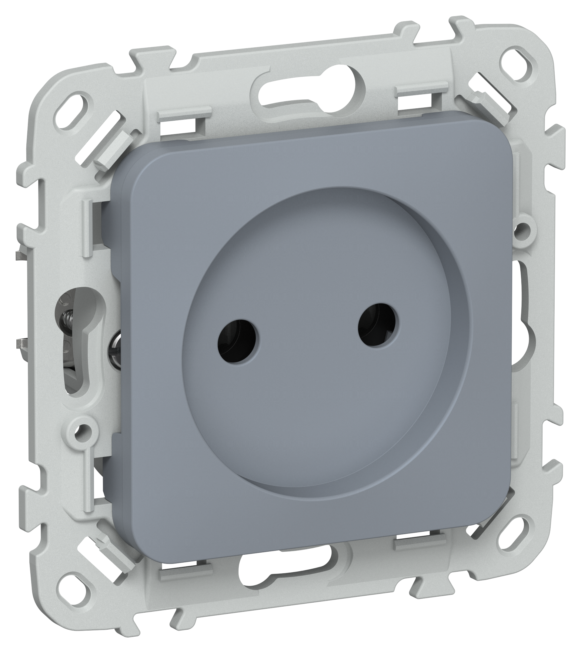 FLITE Розетка без заземления без защитных шторок безвинтовое крепление 10А РС01-1-ФлМ маренго IEK