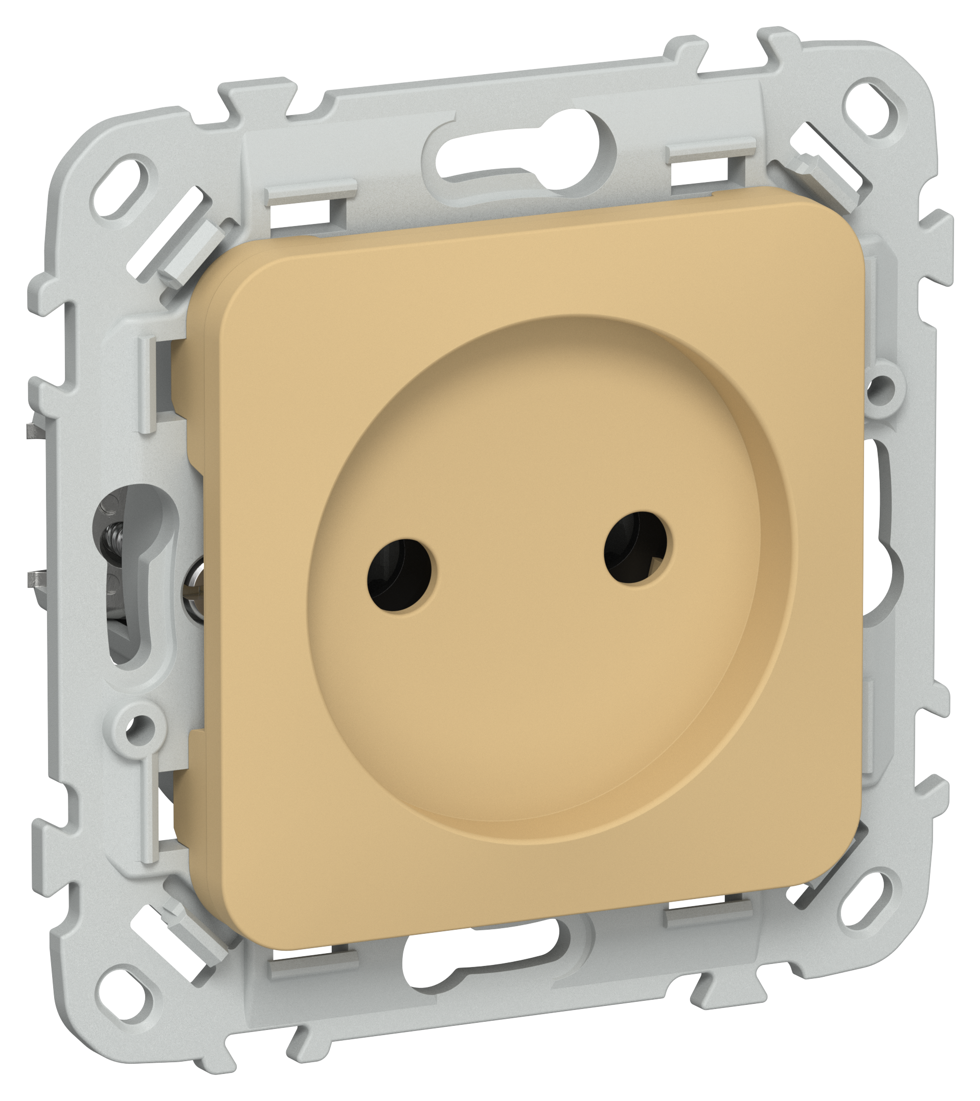 FLITE Розетка без заземления без защитных шторок безвинтовое крепление 10А РС01-1-ФлШм шамуа IEK