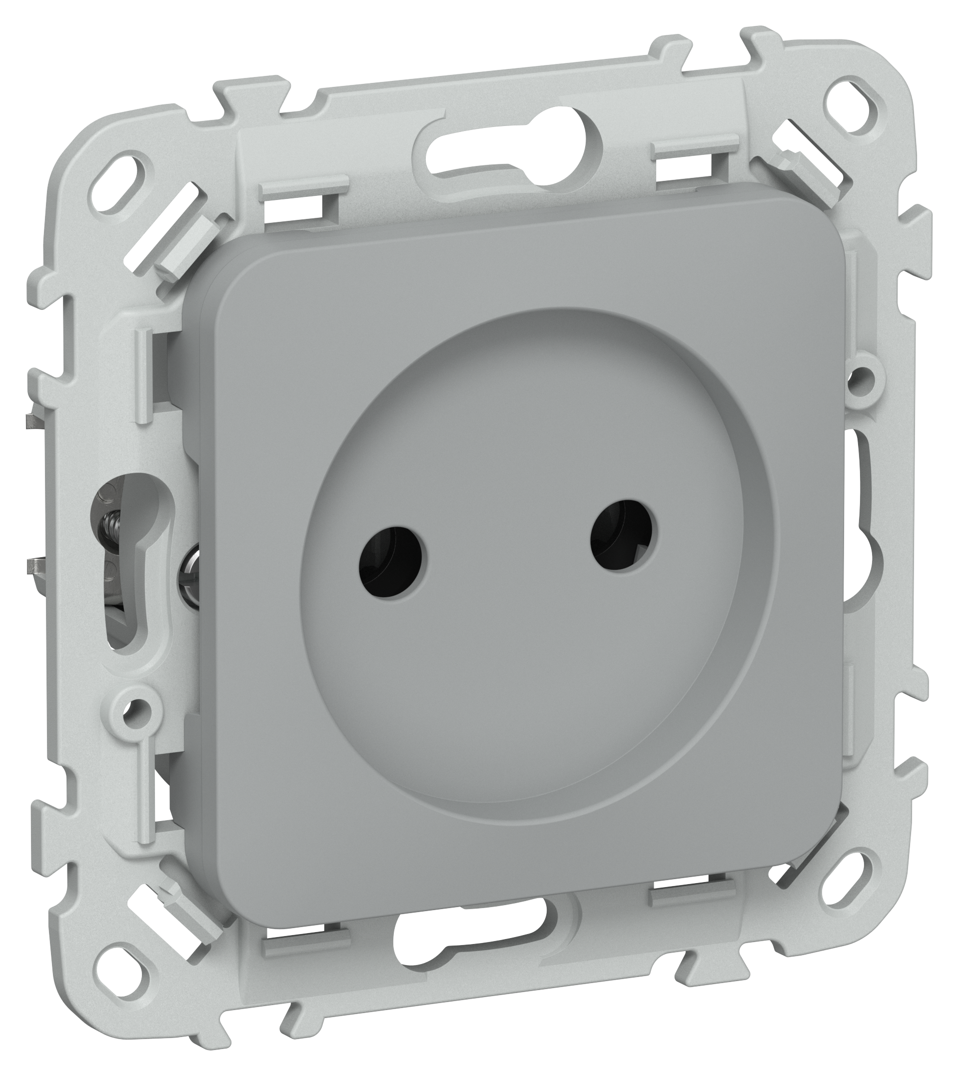 FLITE Розетка без заземления без защитных шторок 10А РС01-0-ФлС серый IEK