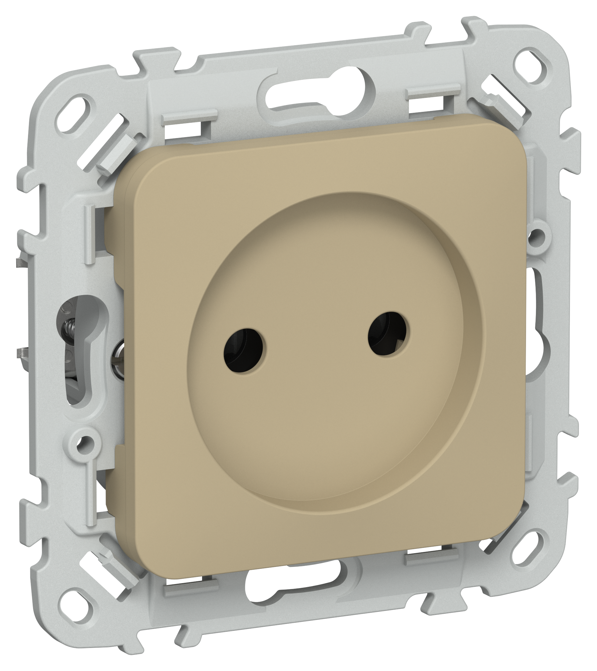 FLITE Розетка без заземления без защитных шторок 10А РС01-0-ФлХ хаки IEK