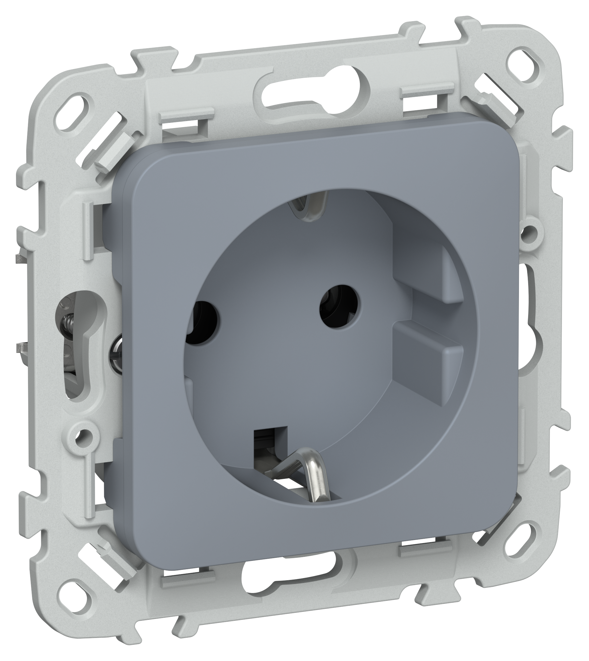 FLITE Розетка с заземлением без защитных шторок 16А РС11-0-ФлМ маренго IEK