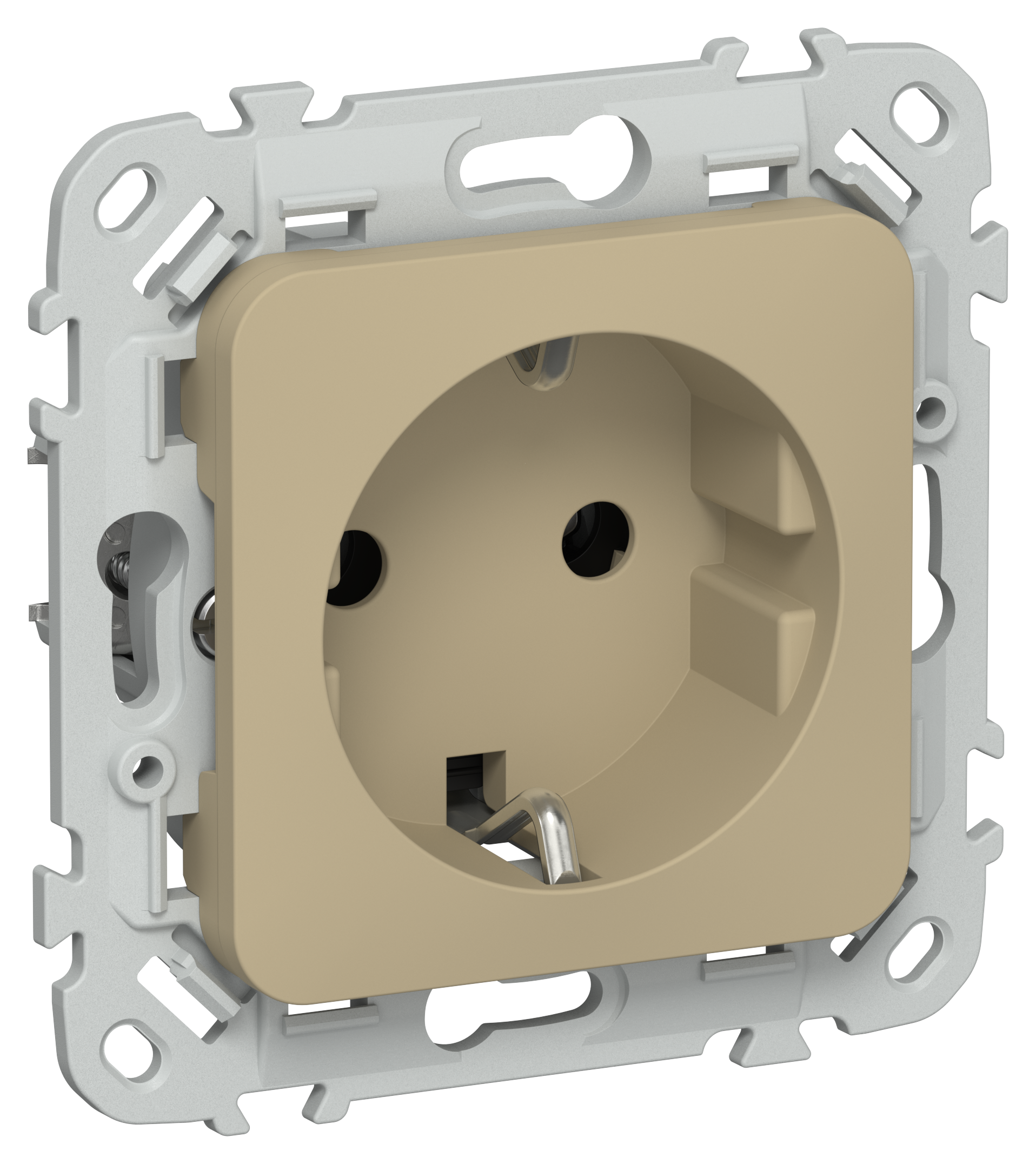 FLITE Розетка с заземлением без защитных шторок 16А РС11-0-ФлХ хаки IEK