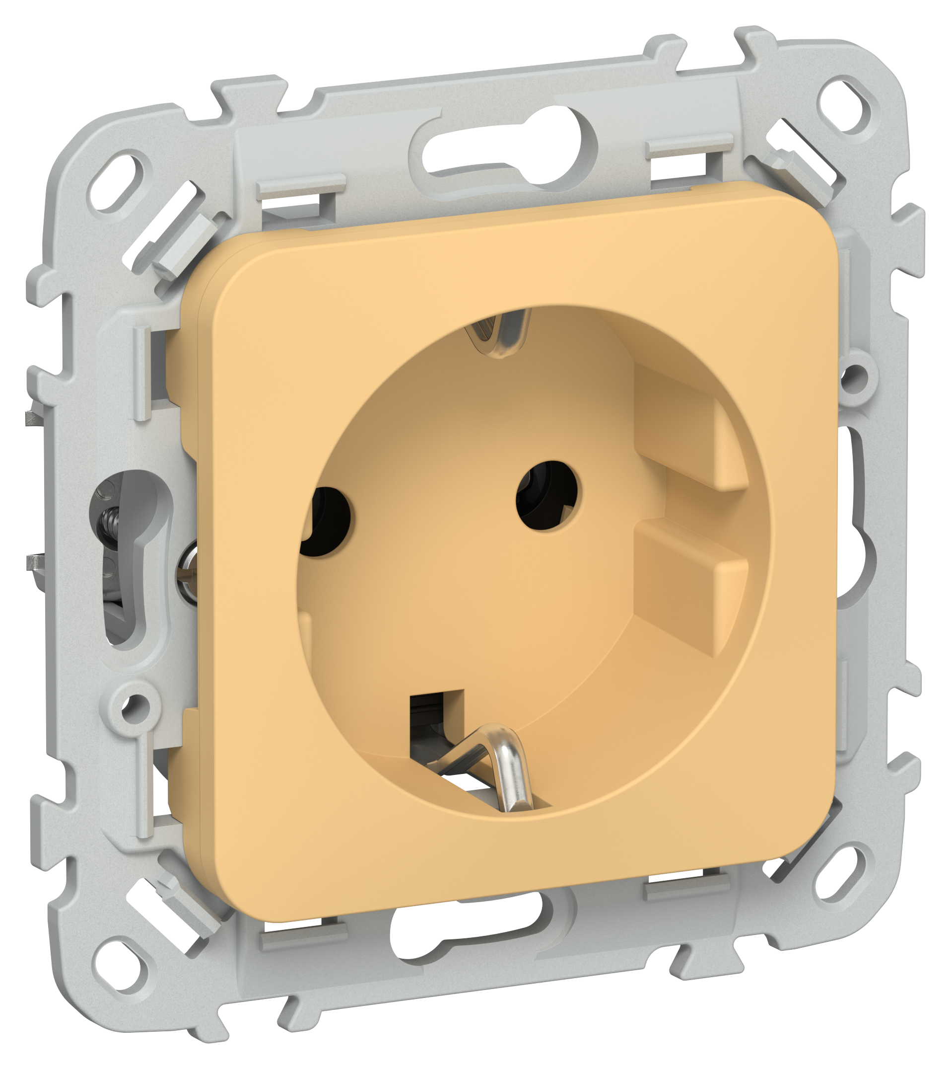 FLITE Розетка с заземлением без защитных шторок 16А РС11-0-ФлЗ золотарник IEK