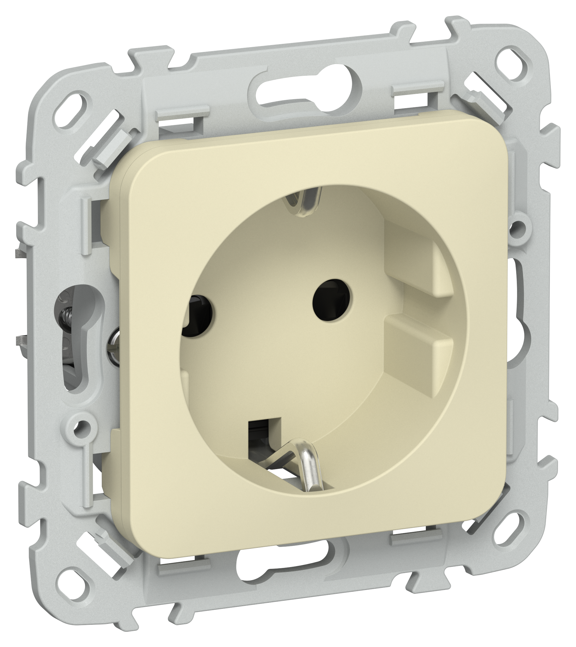 FLITE Розетка с заземлением с защитными шторками безвинтовое крепление 16А РСш11-1-ФлН навахо IEK