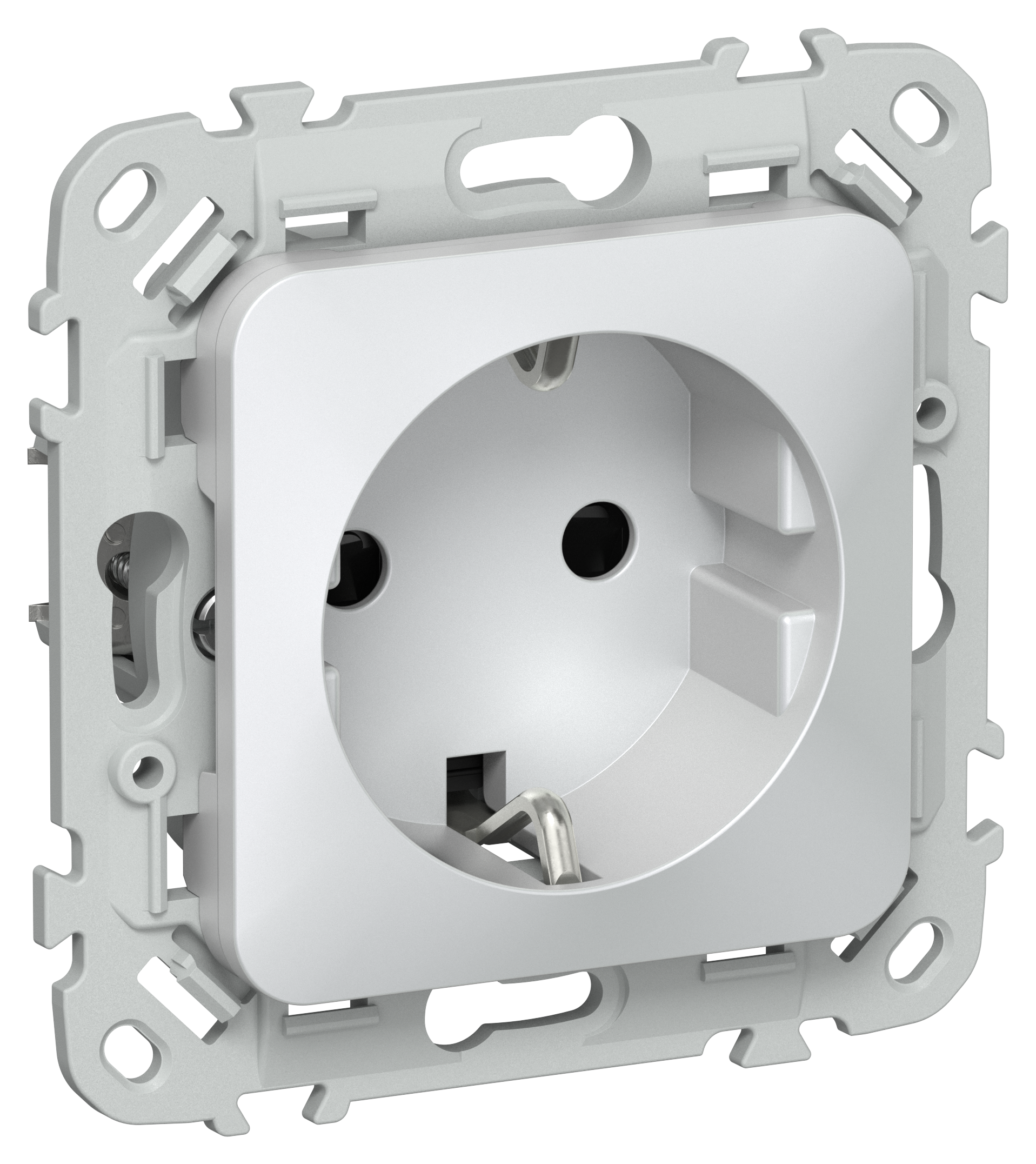 FLITE Розетка с заземлением с защитными шторками 16А РСш11-0-ФлЖ жемчуг IEK