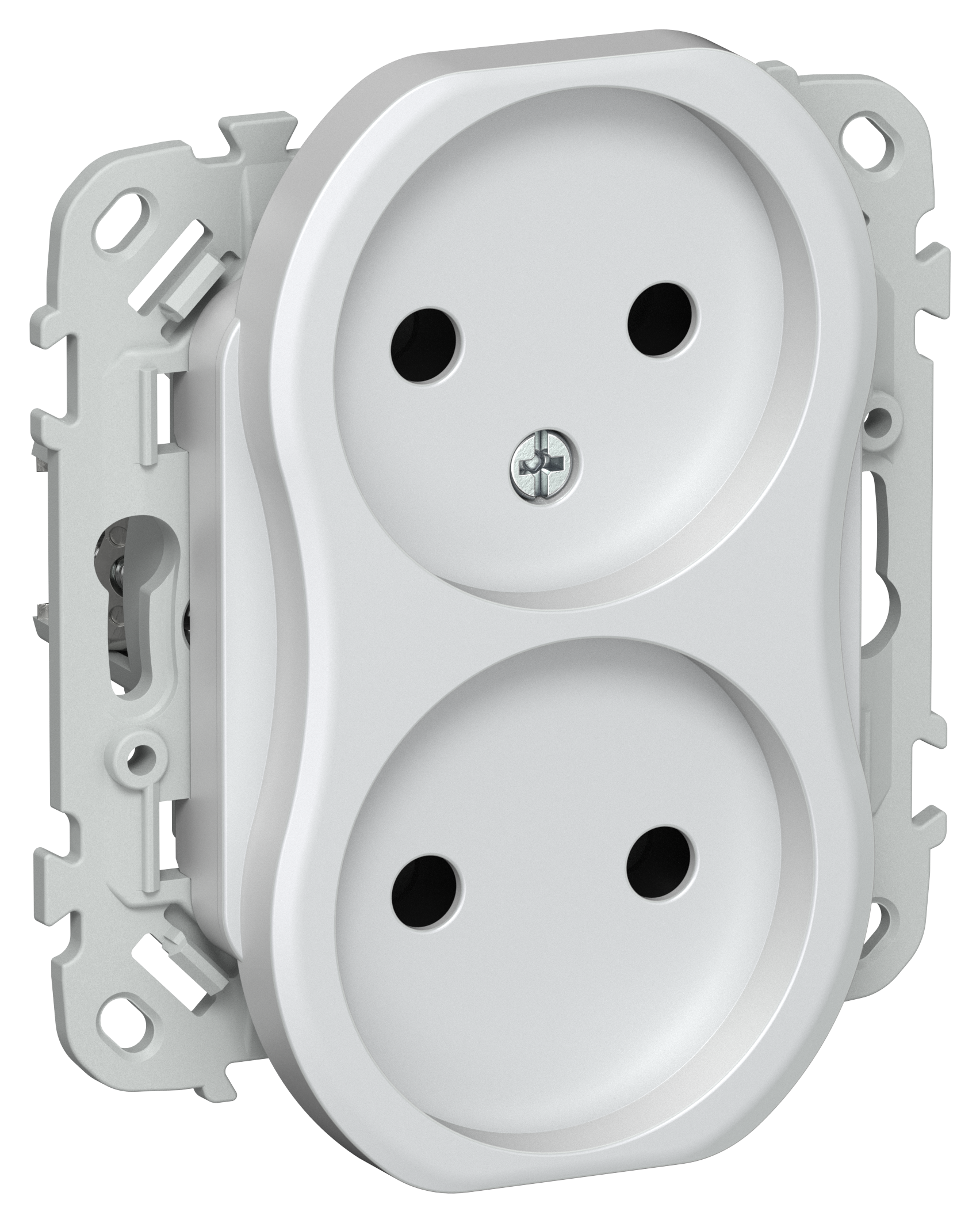 FLITE Розетка 2-местная без заземления без защитных шторок 10А РС02-0-ФлЖ жемчуг IEK