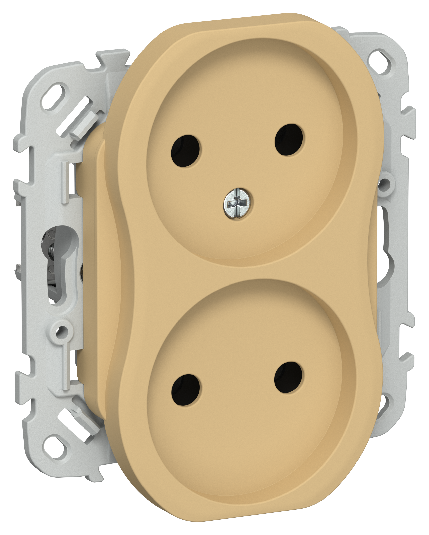 FLITE Розетка 2-местная без заземления без защитных шторок 10А РС02-0-ФлШм шамуа IEK