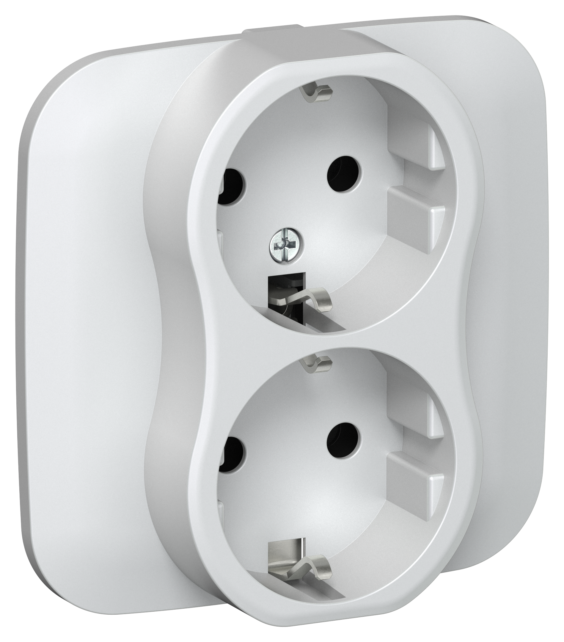 FLITE Розетка 2-местная с заземлением без защитных шторок 16А в сборе РС12-0-А-ФлЖ жемчуг IEK