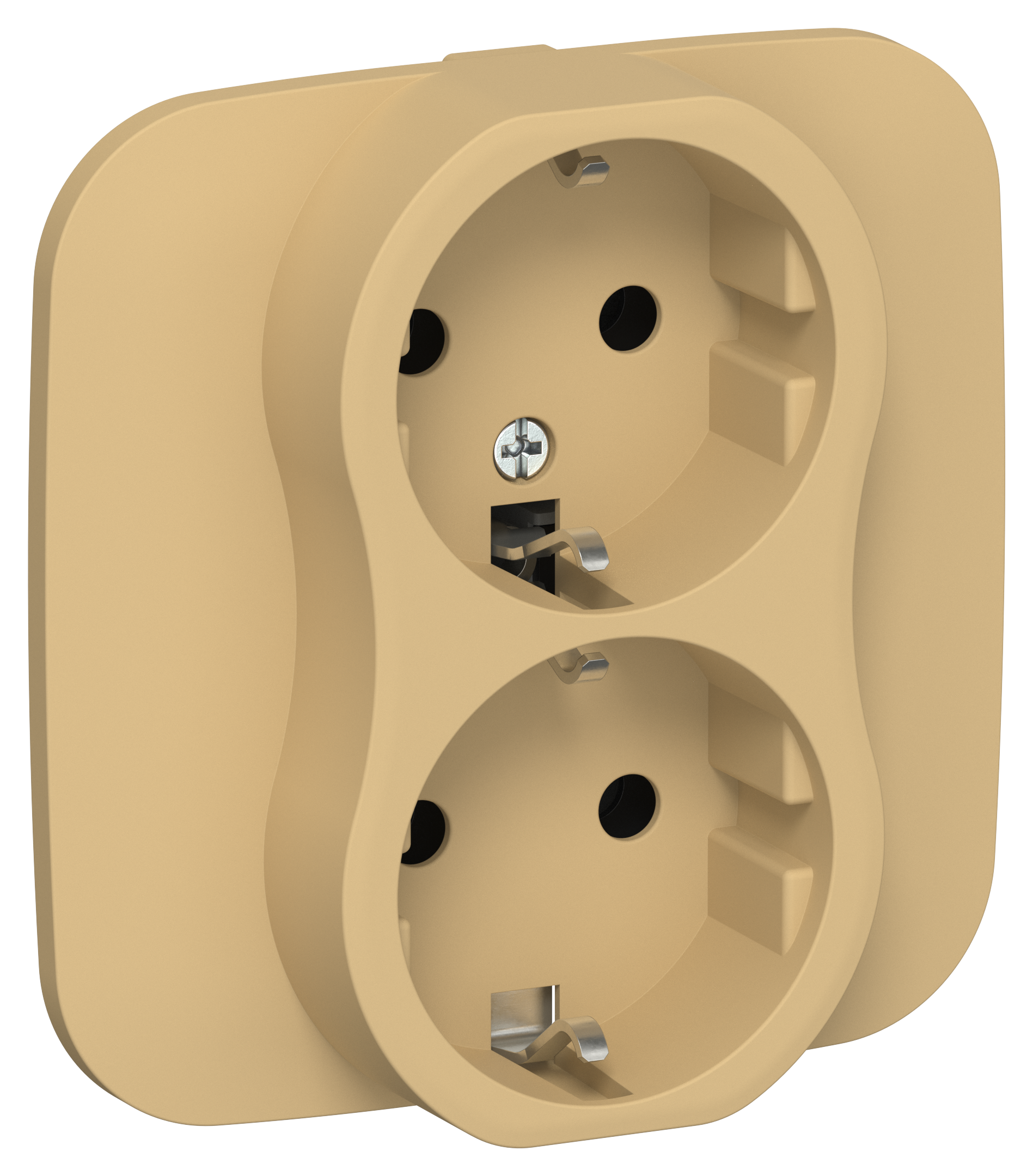 FLITE Розетка 2-местная с заземлением без защитных шторок 16А в сборе РС12-0-А-ФлШм шамуа IEK