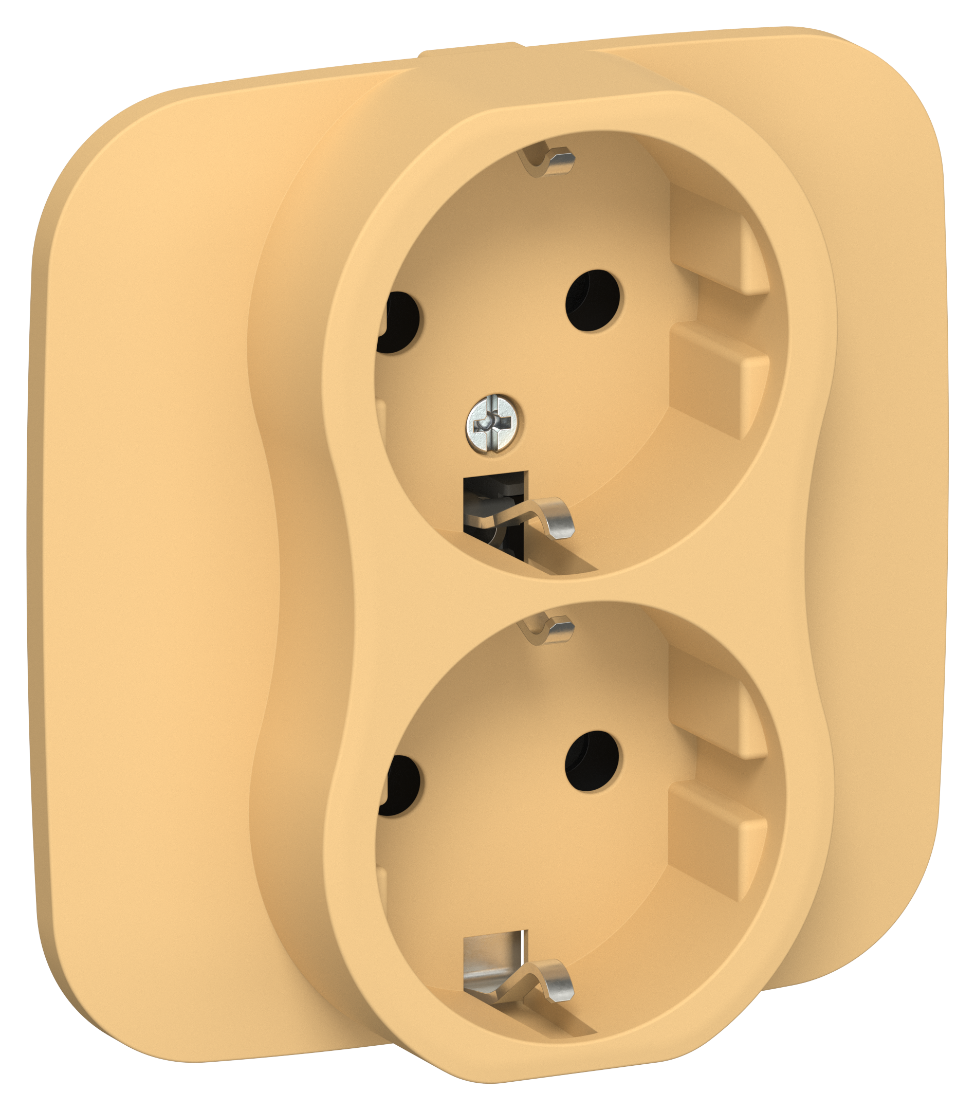 FLITE Розетка 2-местная с заземлением без защитных шторок 16А в сборе РС12-0-А-ФлЗ золотарник IEK