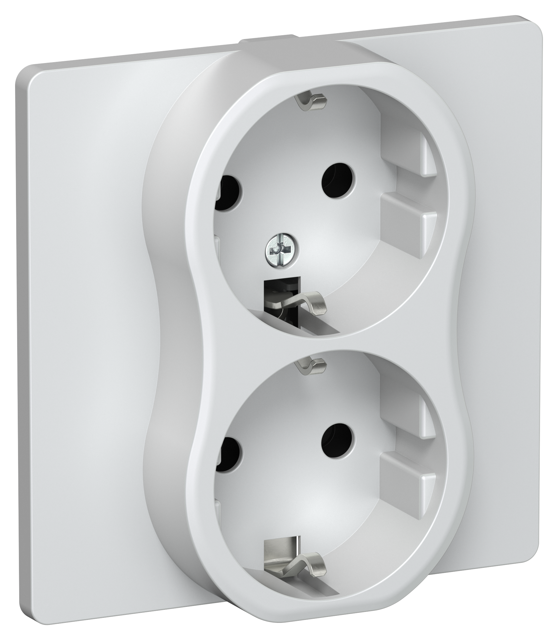 FLITE Розетка 2-местная с заземлением без защитных шторок безвинтовое крепление 16А в сборе РС12-1-К-ФлЖ жемчуг IEK