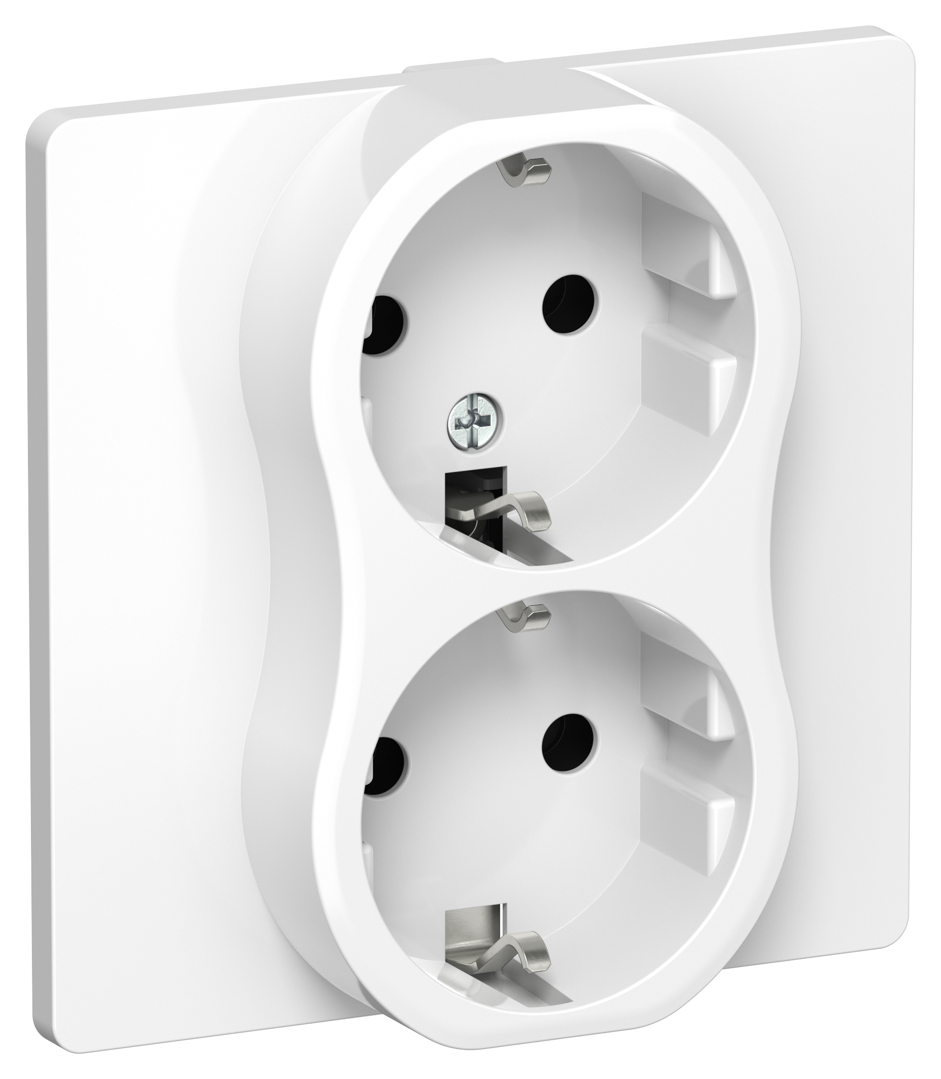 FLITE Розетка 2-местная с заземлением без защитных шторок 16А в сборе РС12-0-К-ФлБ белый IEK