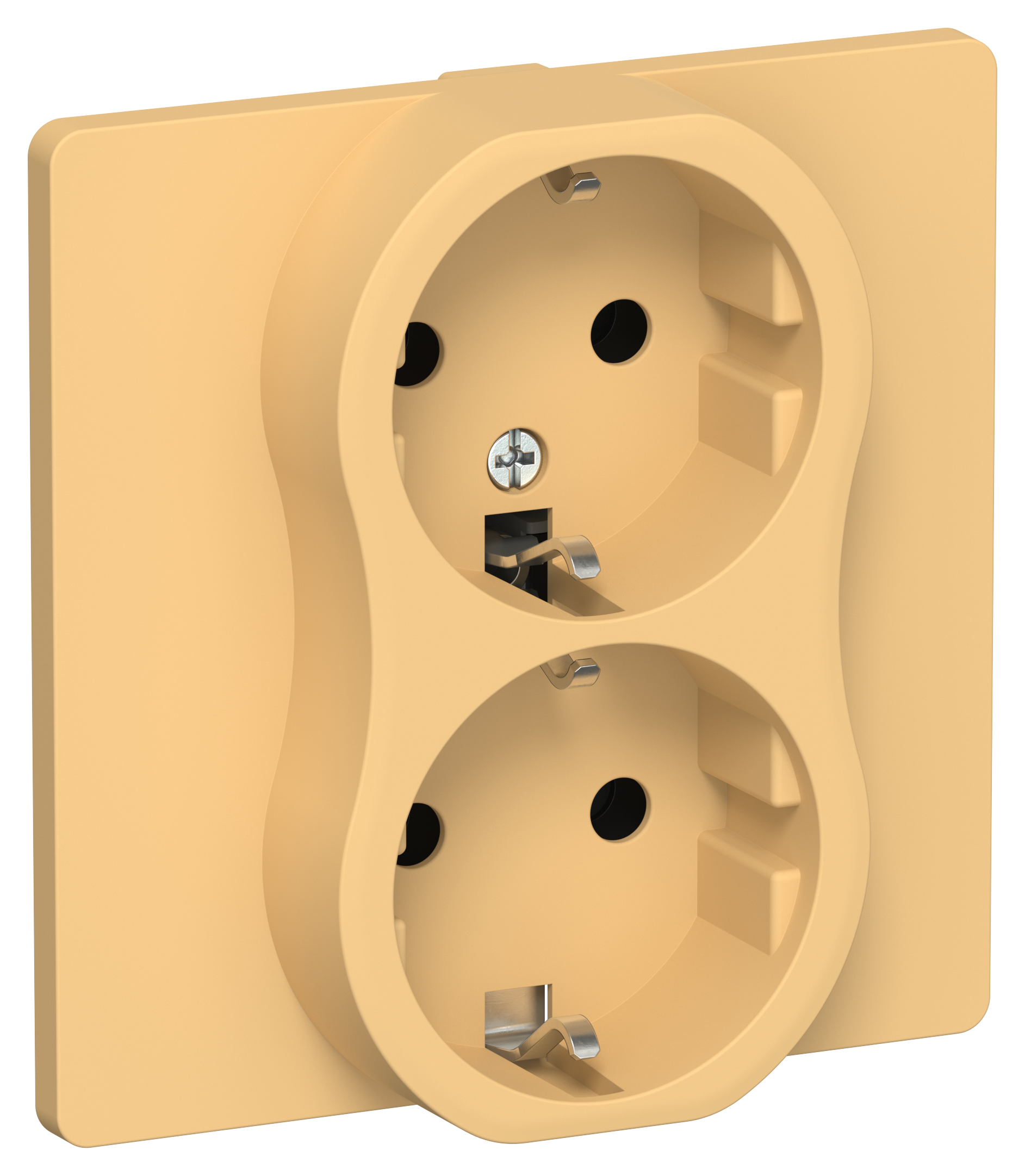 FLITE Розетка 2-местная с заземлением без защитных шторок 16А в сборе РС12-0-К-ФлЗ золотарник IEK