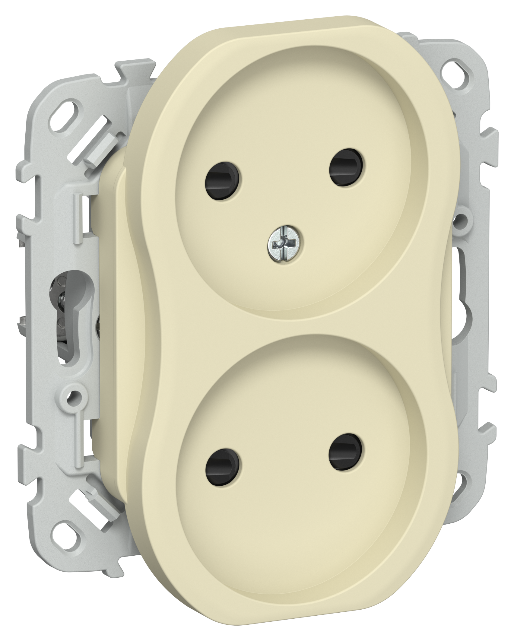 FLITE Розетка 2-местная без заземления с защитными шторками 10А РСш02-0-ФлН навахо IEK