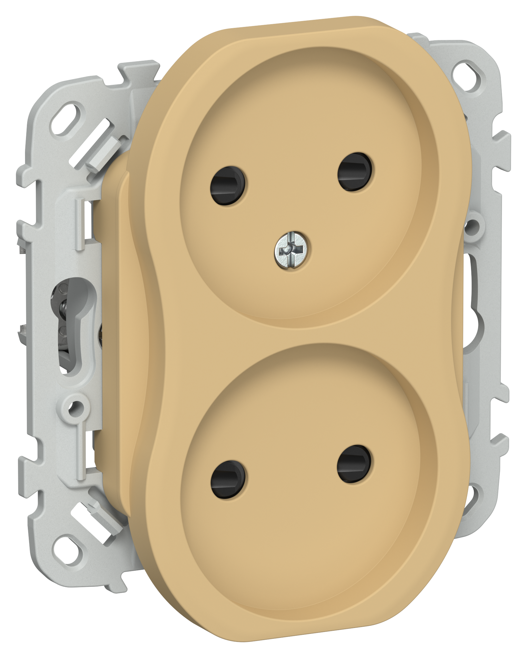 FLITE Розетка 2-местная без заземления с защитными шторками 10А РСш02-0-ФлШм шамуа IEK