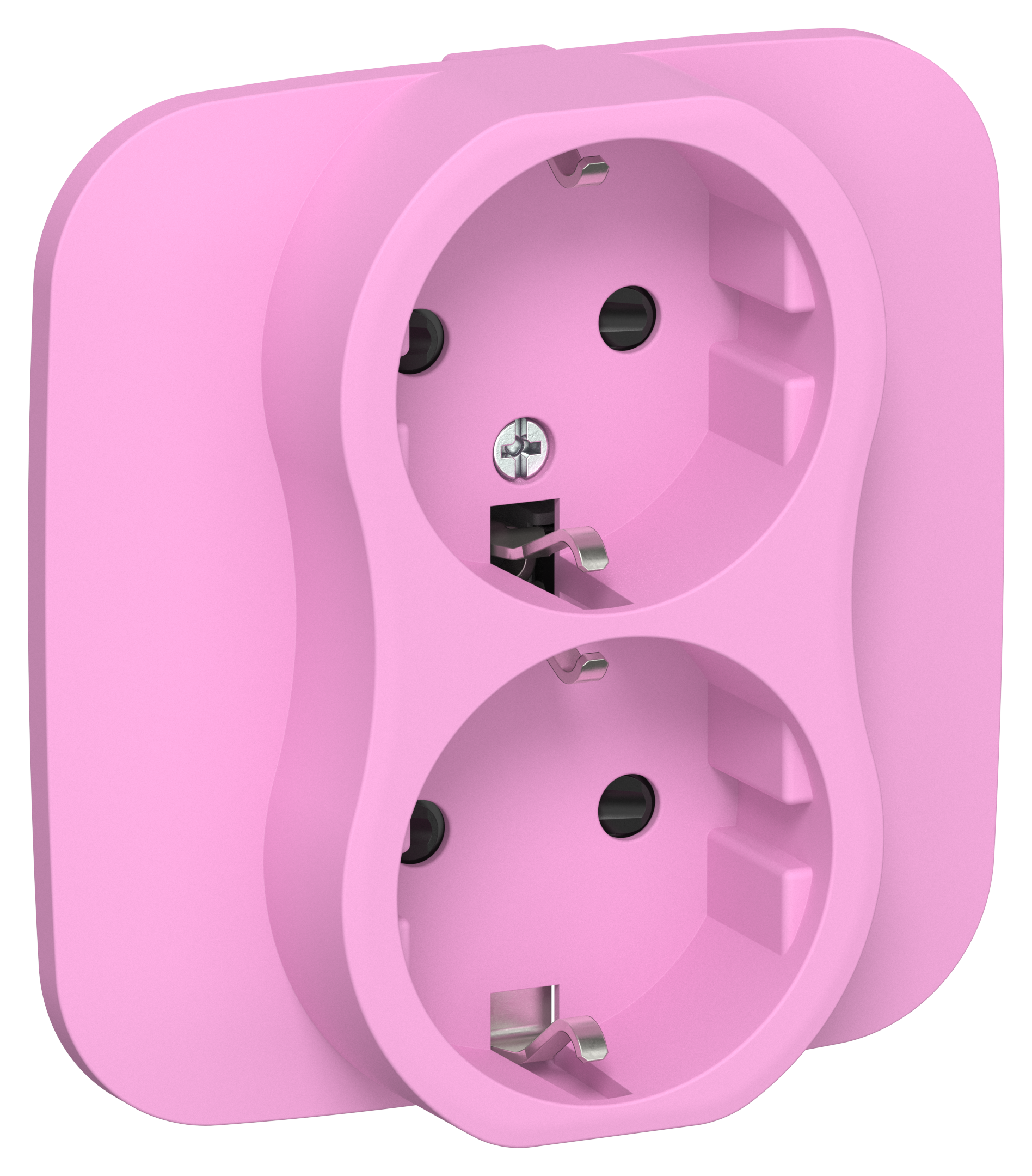 FLITE Розетка 2-местная с заземлением с защитными шторками 16А в сборе РСш12-0-А-ФлПр пурпурный IEK