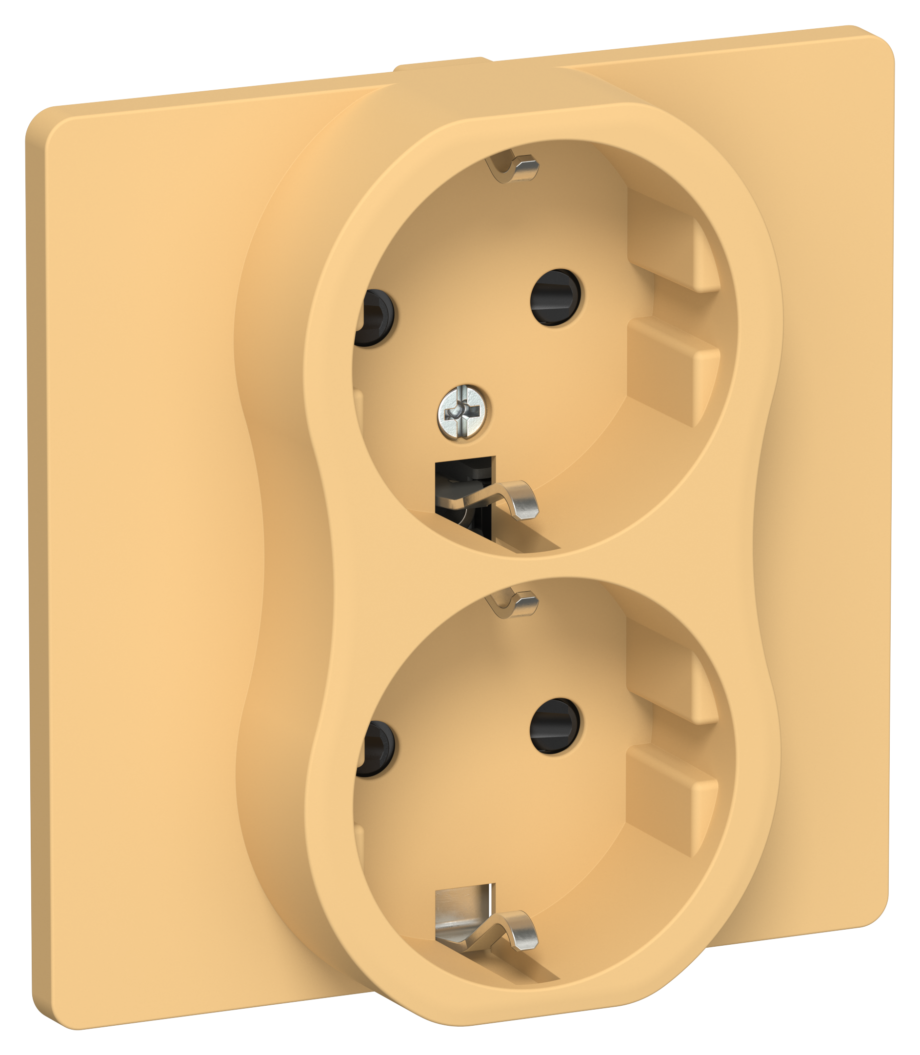 FLITE Розетка 2-местная с заземлением с защитными шторками 16А в сборе РСш12-0-К-ФлЗ золотарник IEK