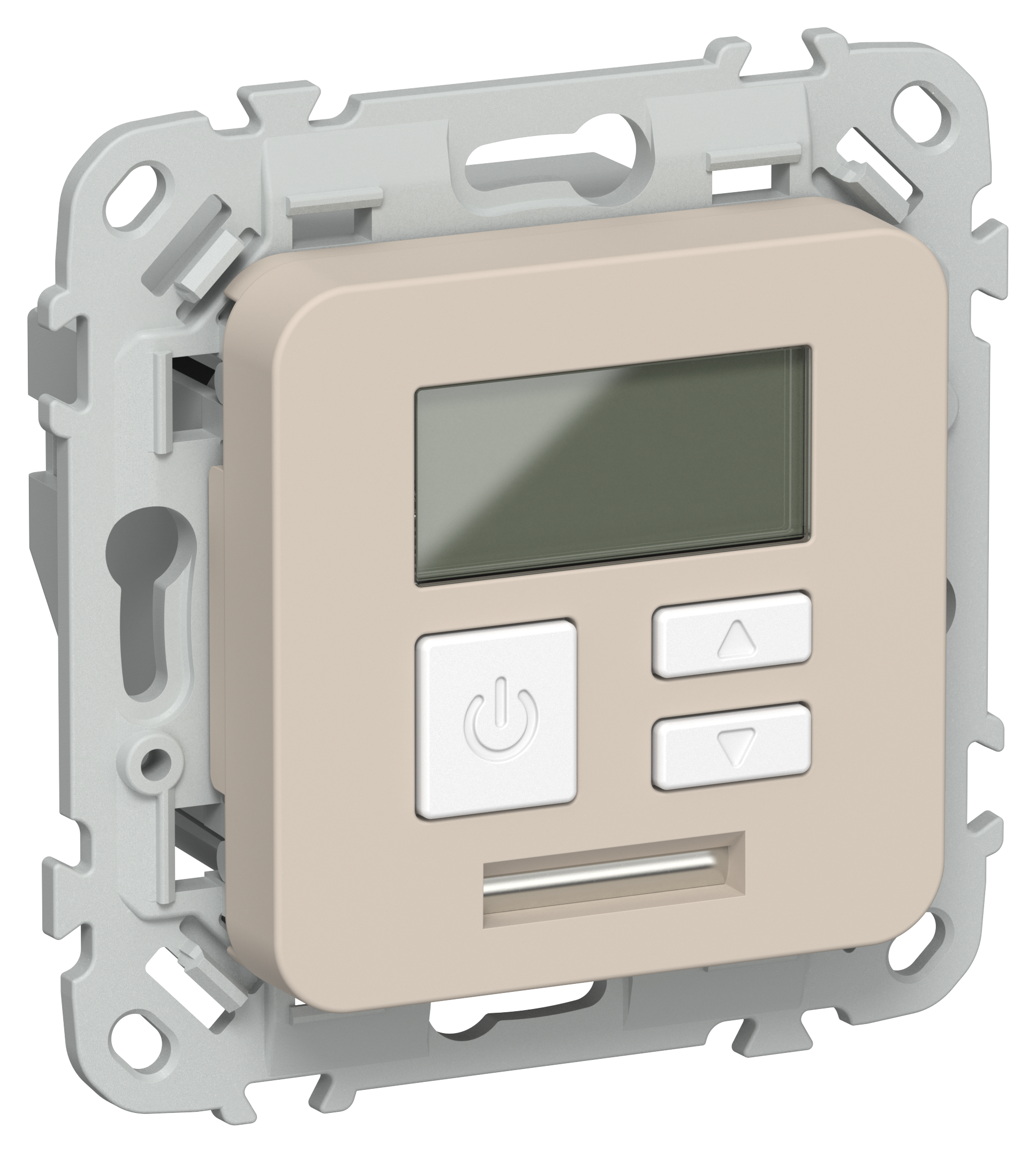 FLITE Термостат электронный с дисплеем 16А Т-ФлЛ льняной IEK